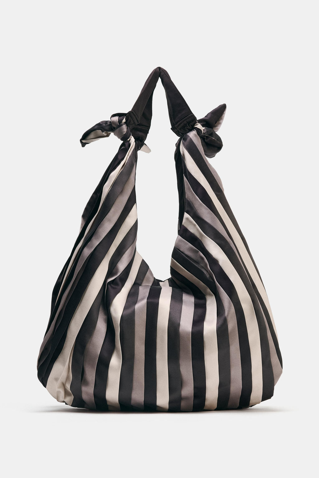 KNOTTED SATIN-EFFECT MAXI BUCKET BAG - Zara фото 7