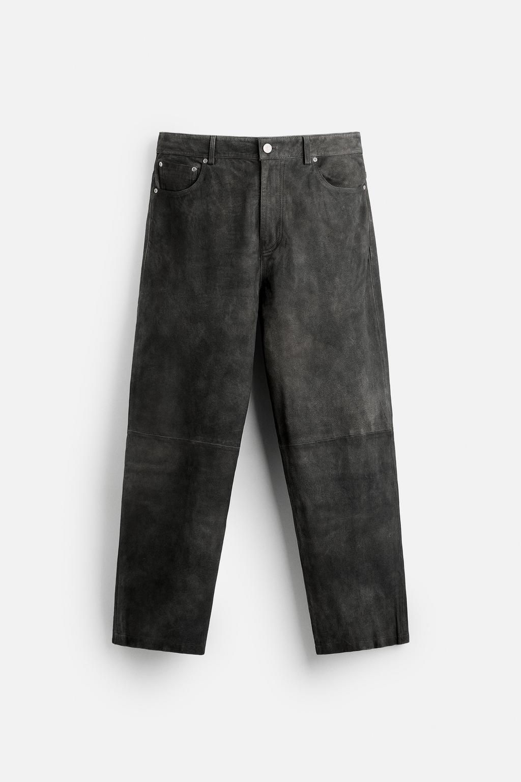 VINTAGE LEATHER TROUSERS - Zara фото 6