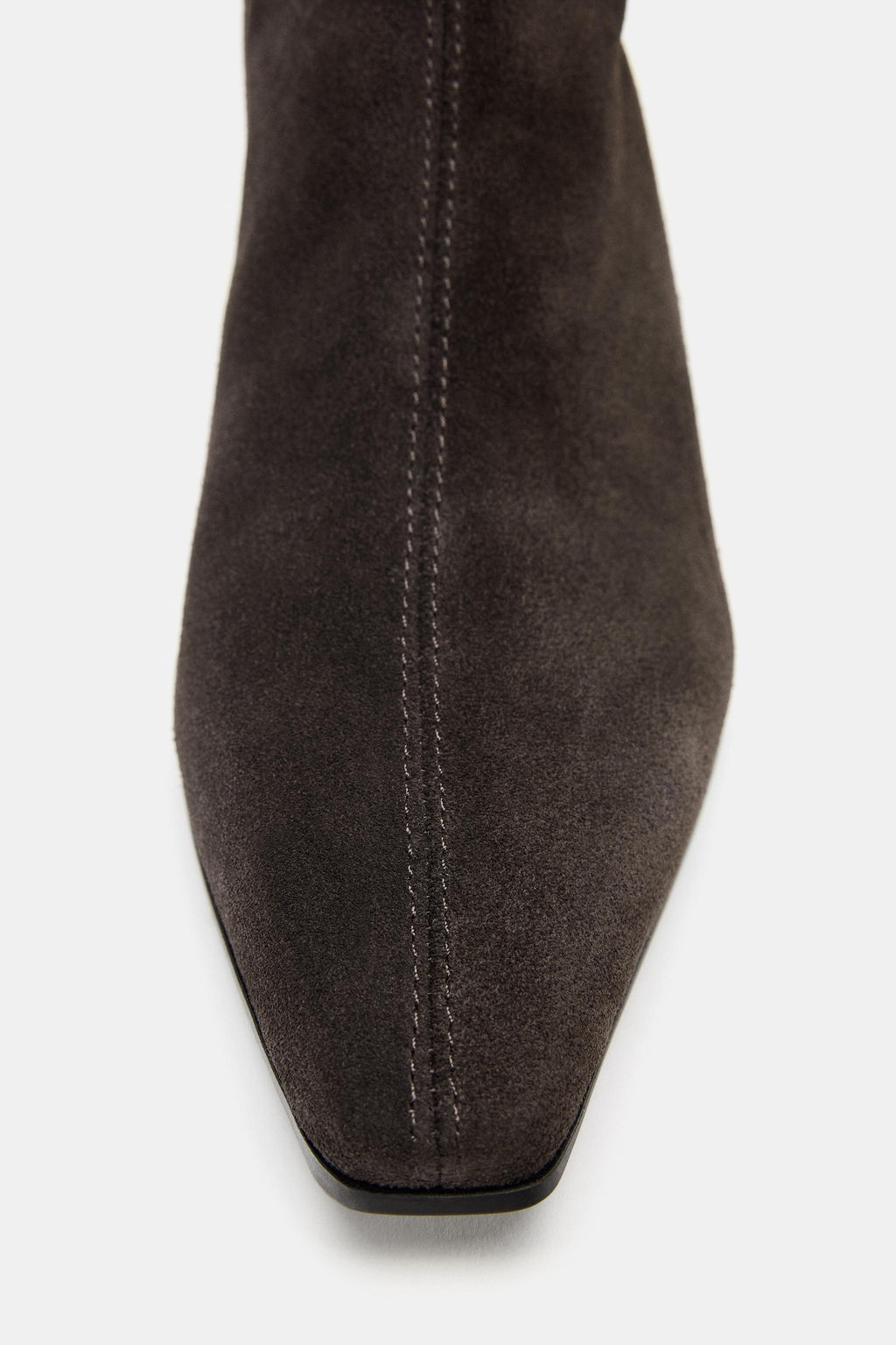 SPLIT SUEDE KITTEN HEEL ANKLE BOOTS - Zara фото 6