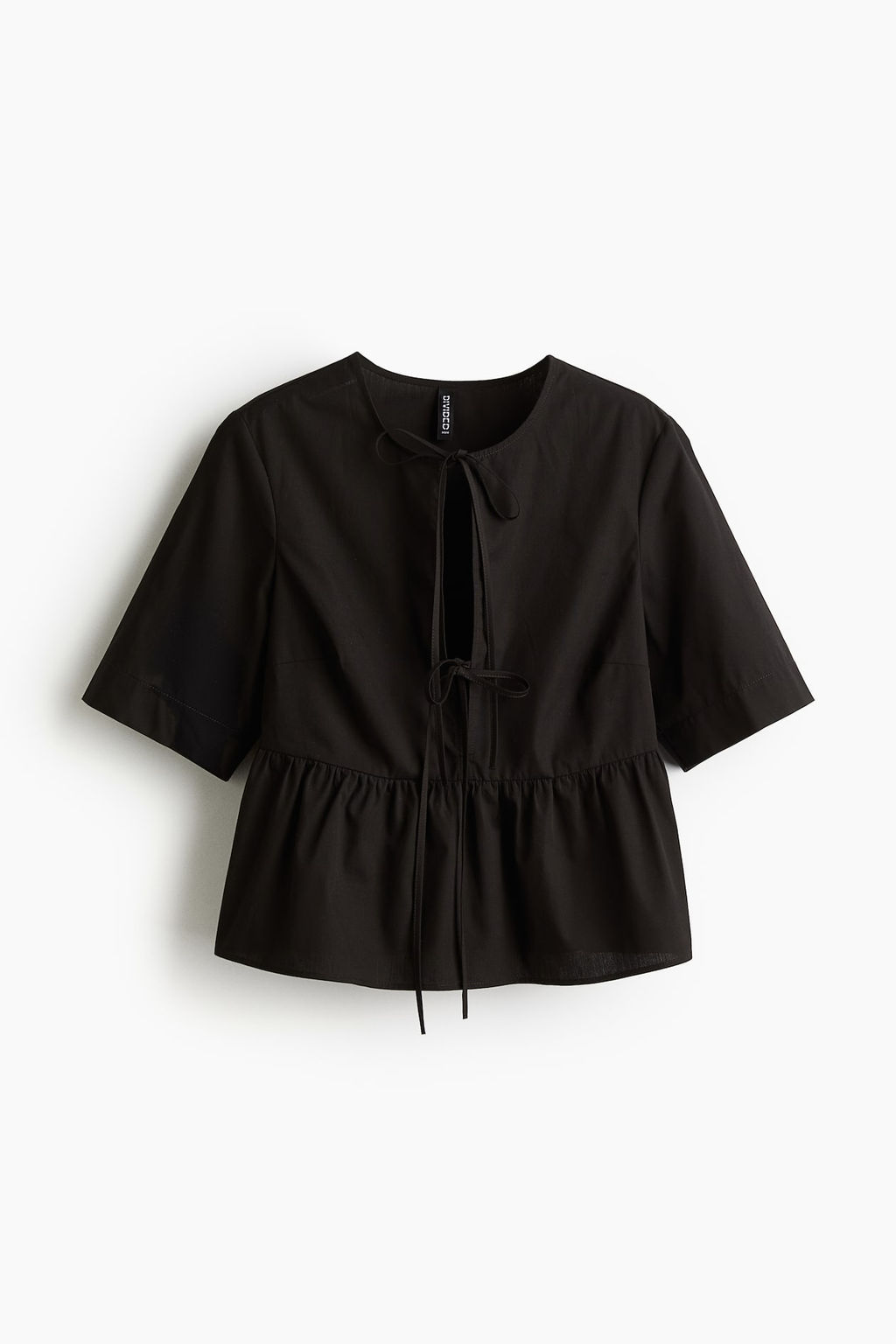 Blusa de popelina con cierre de lazada - H&m фото 7