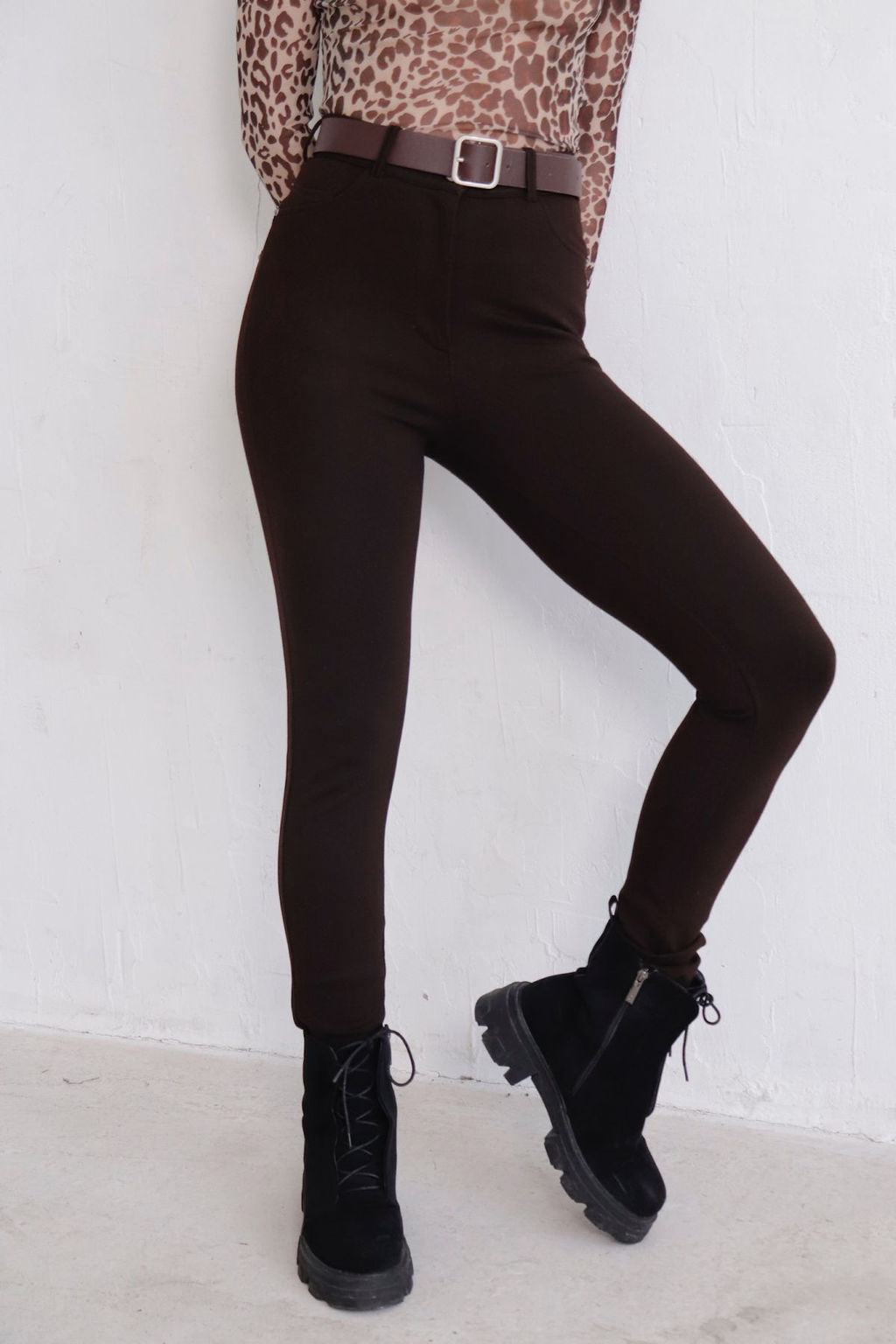 11165 Джеггинсы кофейные - Martichelli фото 4