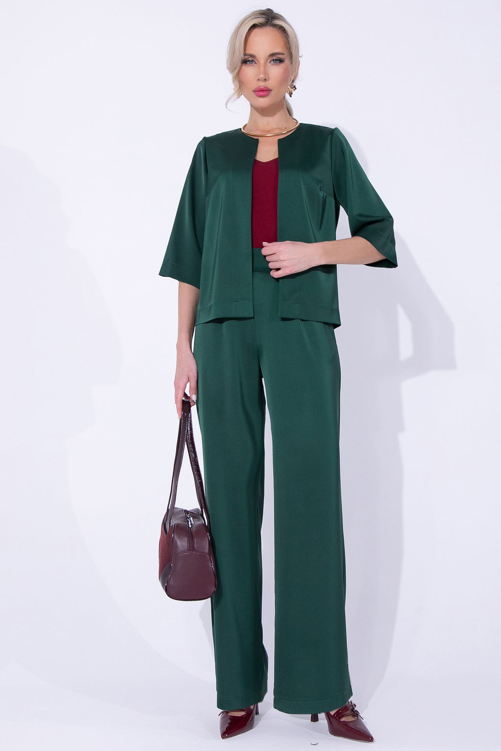 Костюм Итальянский шик 2 (изумрудный) - Эльза фото 2