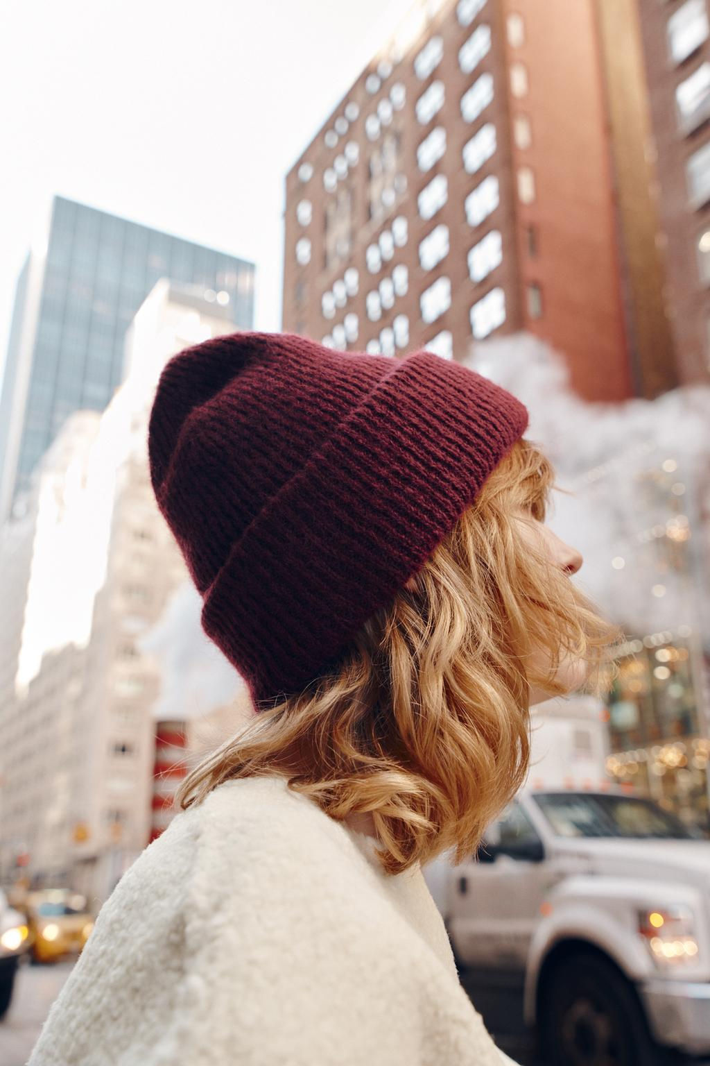 TURN-UP KNIT BEANIE - Zara фото 6