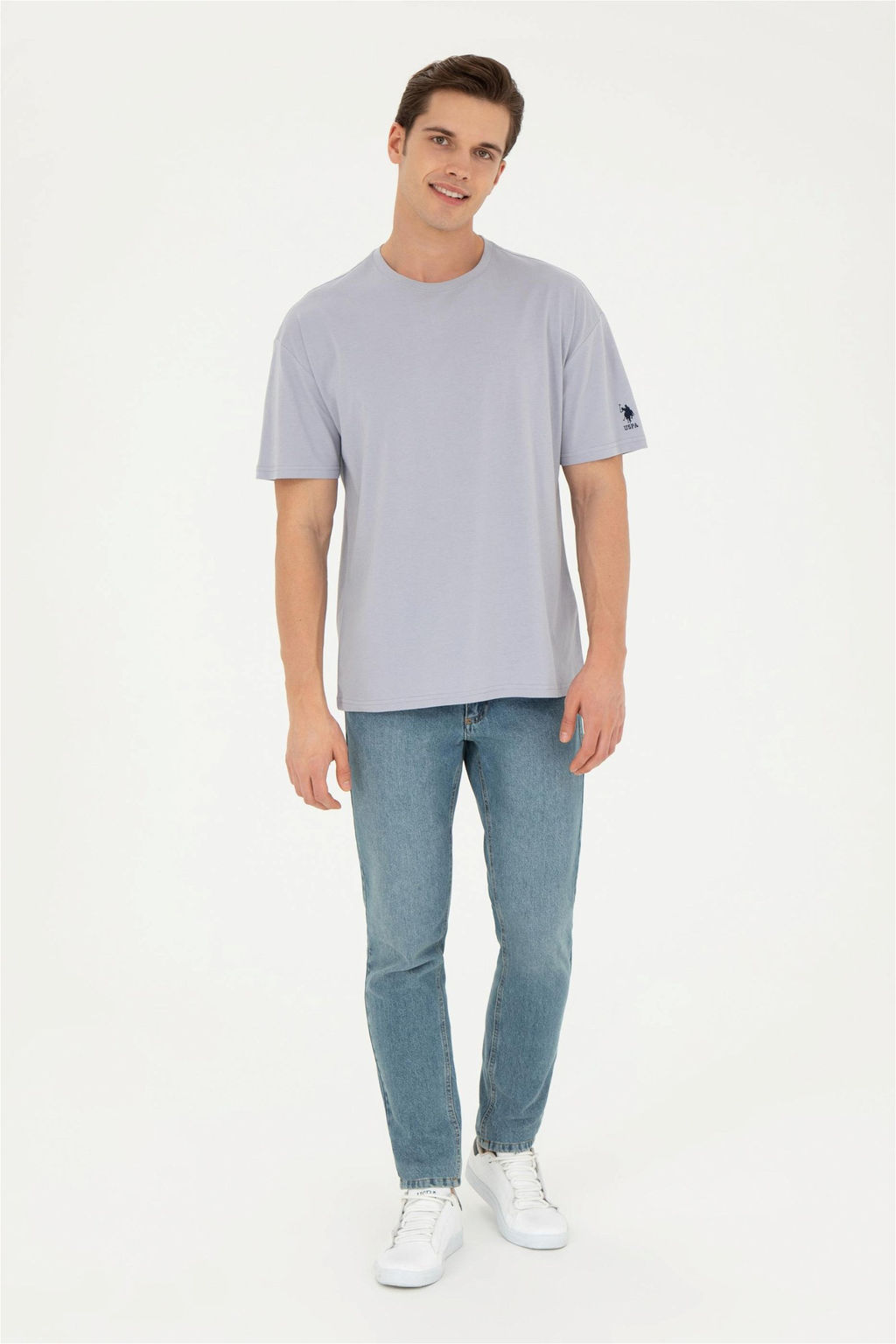 Мужская серая футболка - U.s. polo assn фото 4