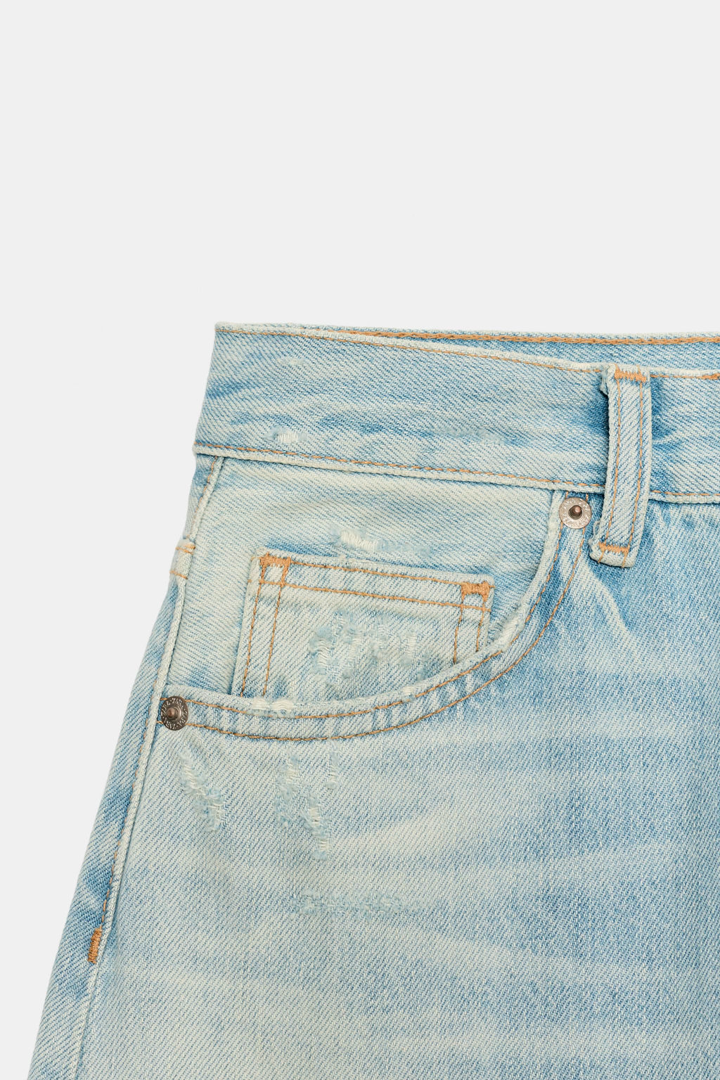 JEANS TRF EXTRA WIDE LEG TIRO ALTO / Azul claro - Zara фото 8