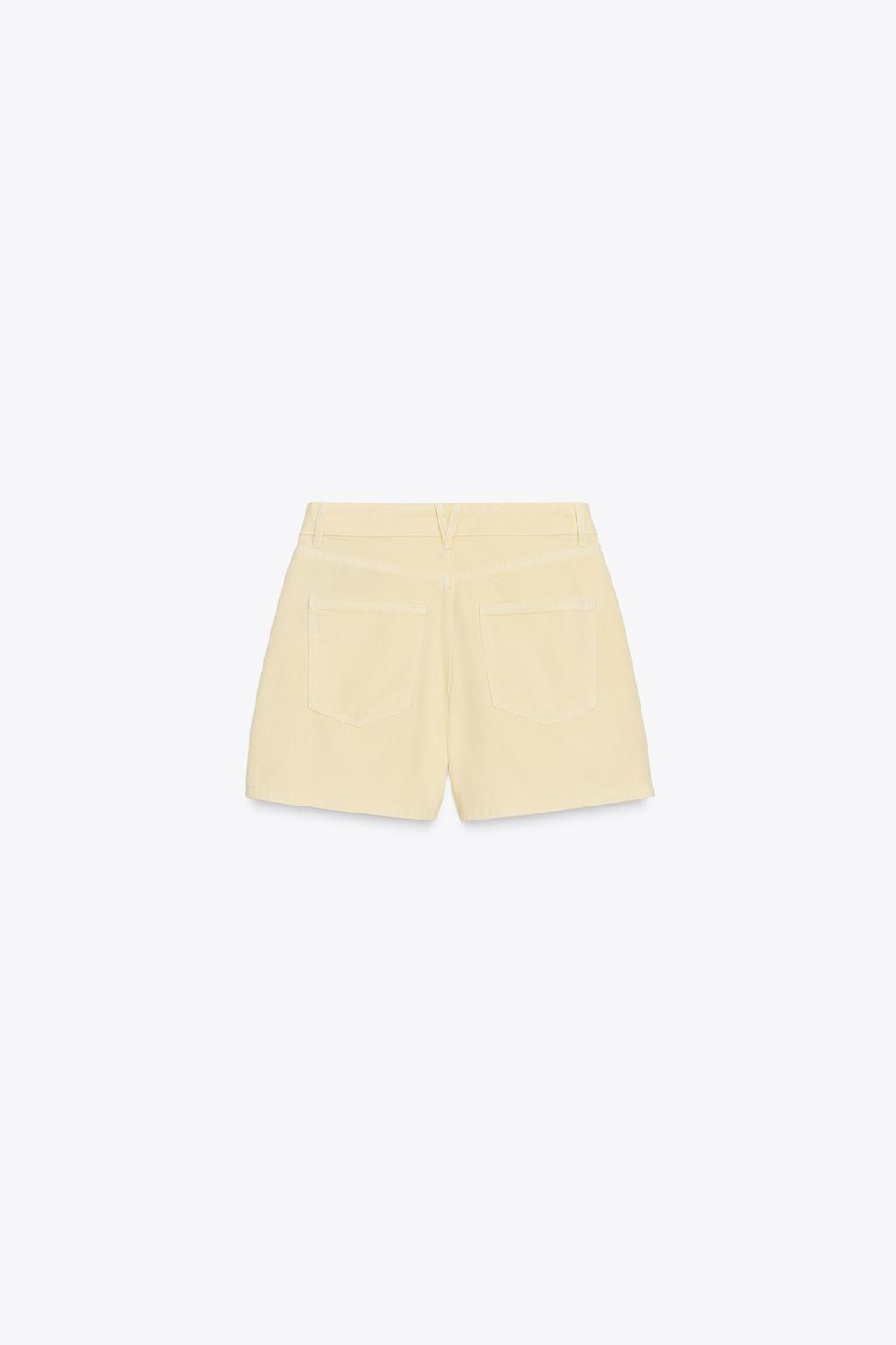 Z1975 HIGH-WAIST CROSSOVER WAIST DENIM SHORTS - Zara фото 12