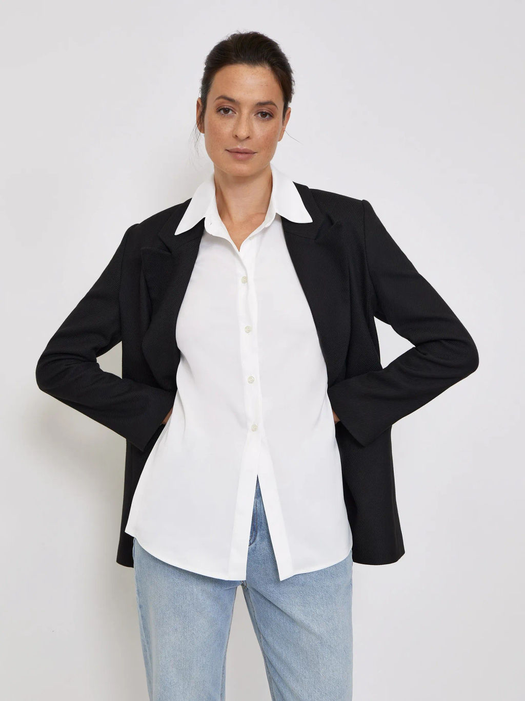 Рубашка однотонная B2951/snowdrop - Emka фото 3