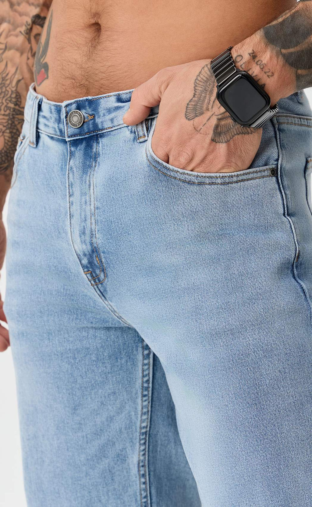 Джинсы муж. F611-0181 l.blue - Fine joyce фото 4