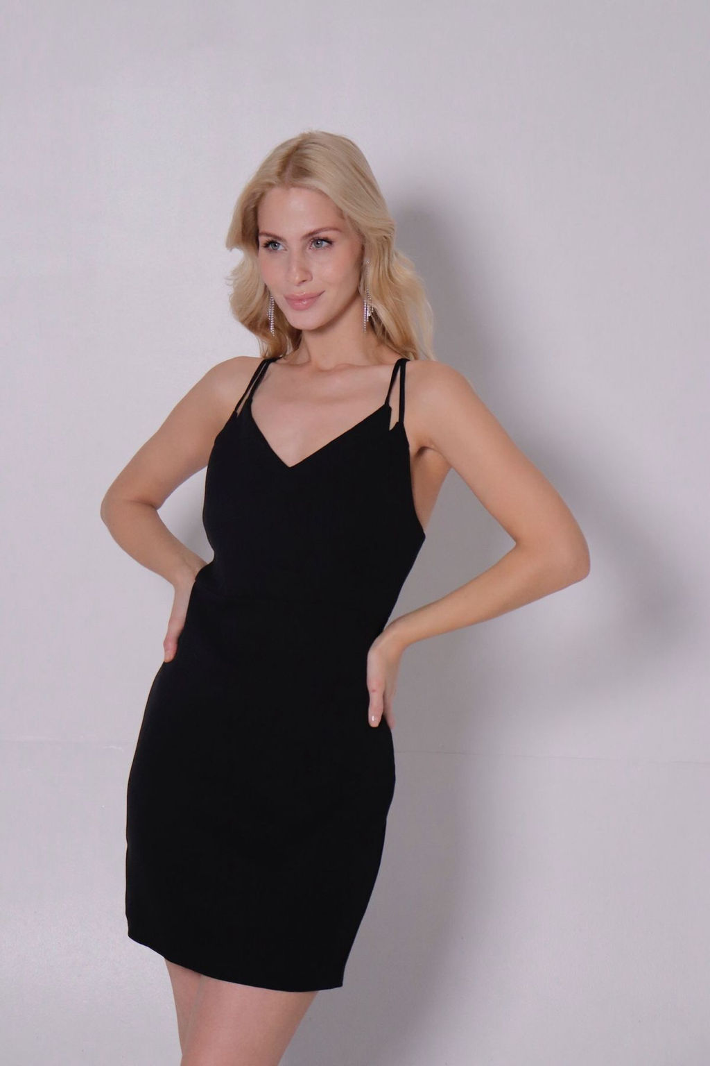 Платье чёрное на тонких бретелях - Martichelli фото 13