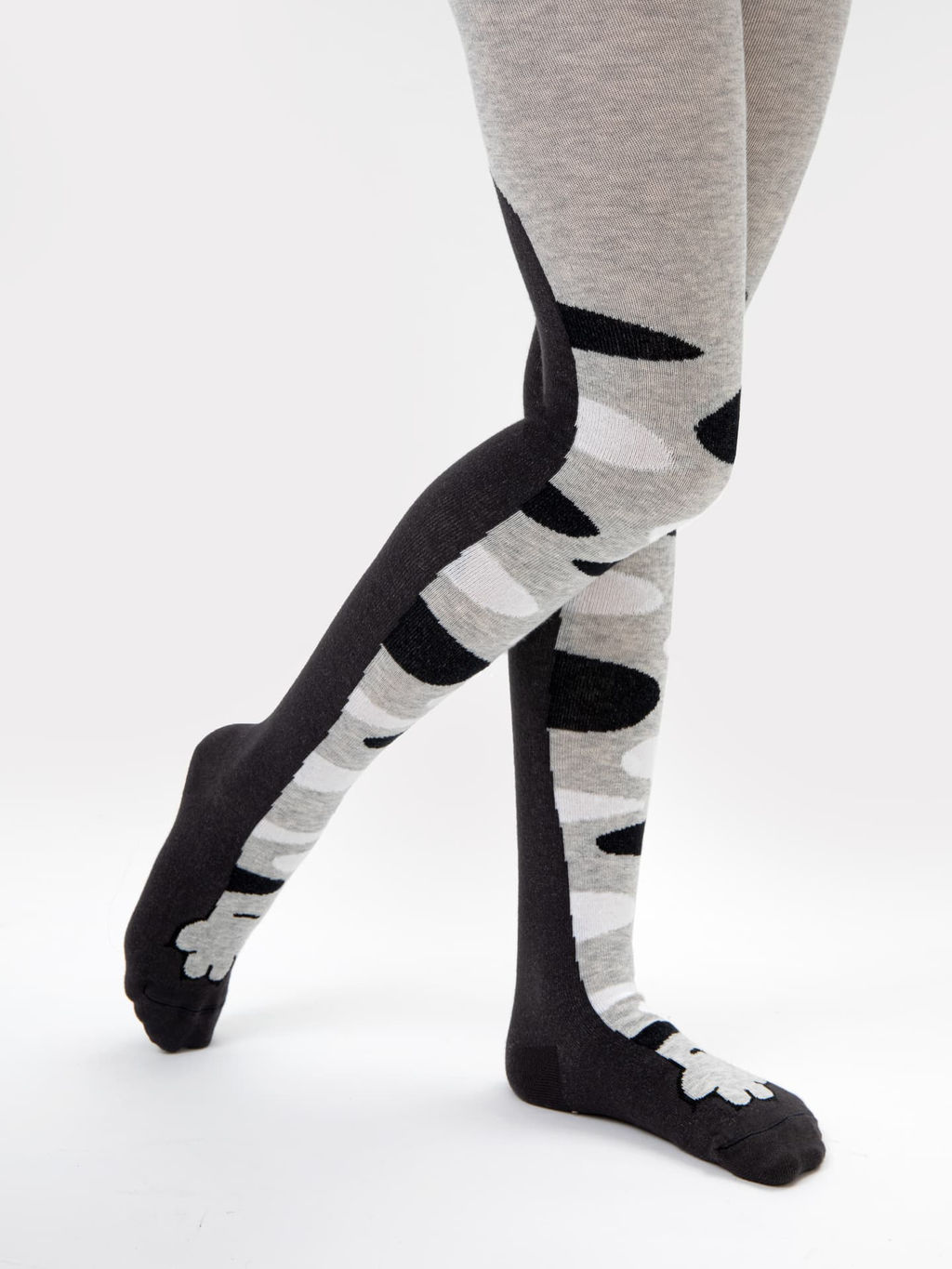 Цена за 3 пары! Колготки детские серого цвета с рисунком - Mark formelle фото 3