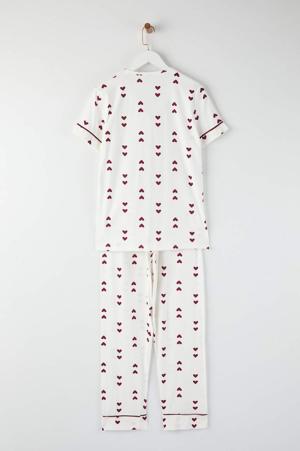 Beyaz Kalp Biyeli 30/1 penye suprem Orme Pijama Tak?m? THMAW26PT00075 - Trendyolmilla фото 6