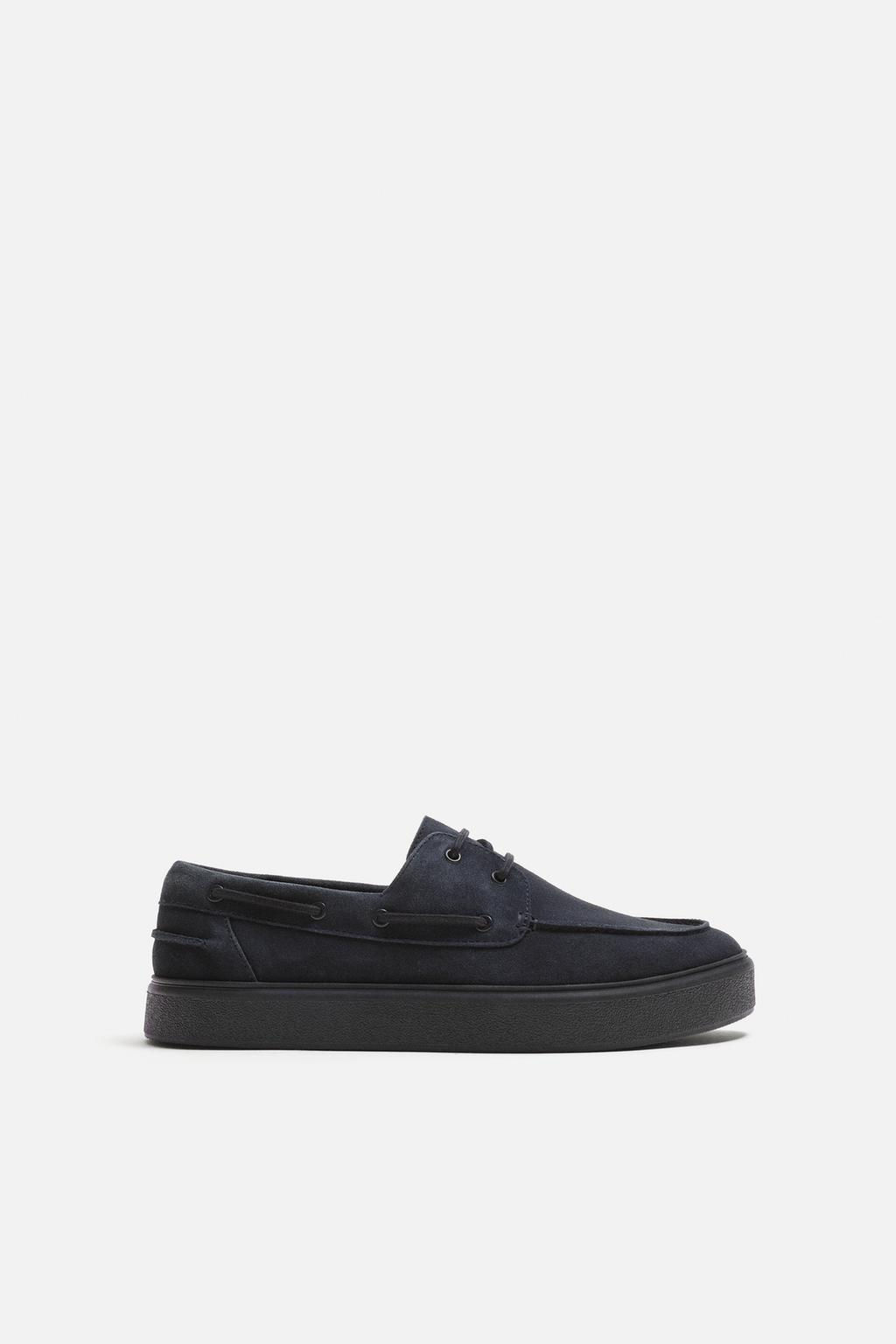 CASUAL LEATHER DECK SHOES - Zara фото 3