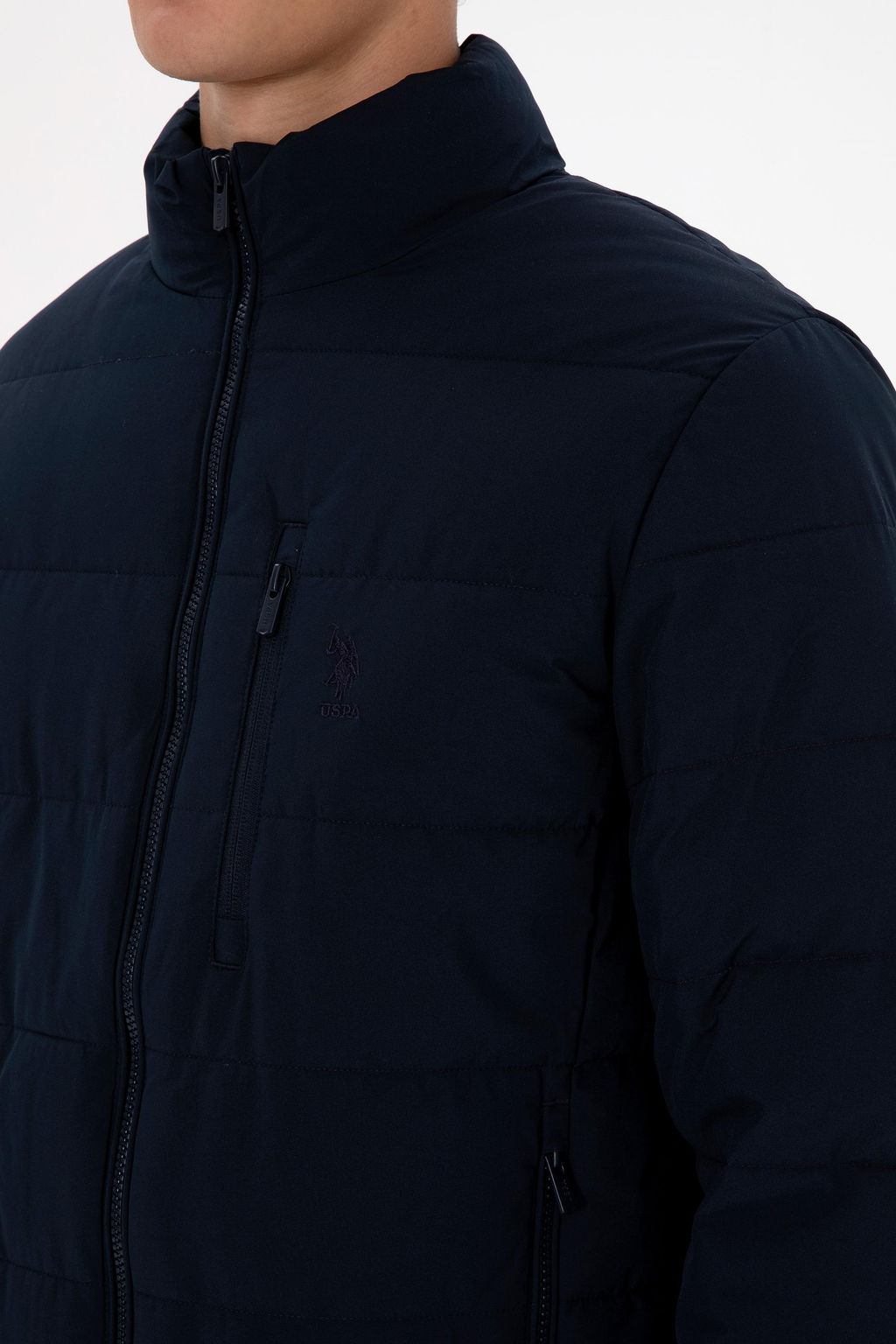 Erkek Lacivert Mont Sepette S_rpriz _ndirim