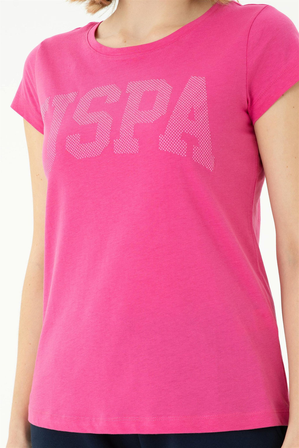 Женская базовая футболка цвета фуксии - U.s. polo assn фото 6