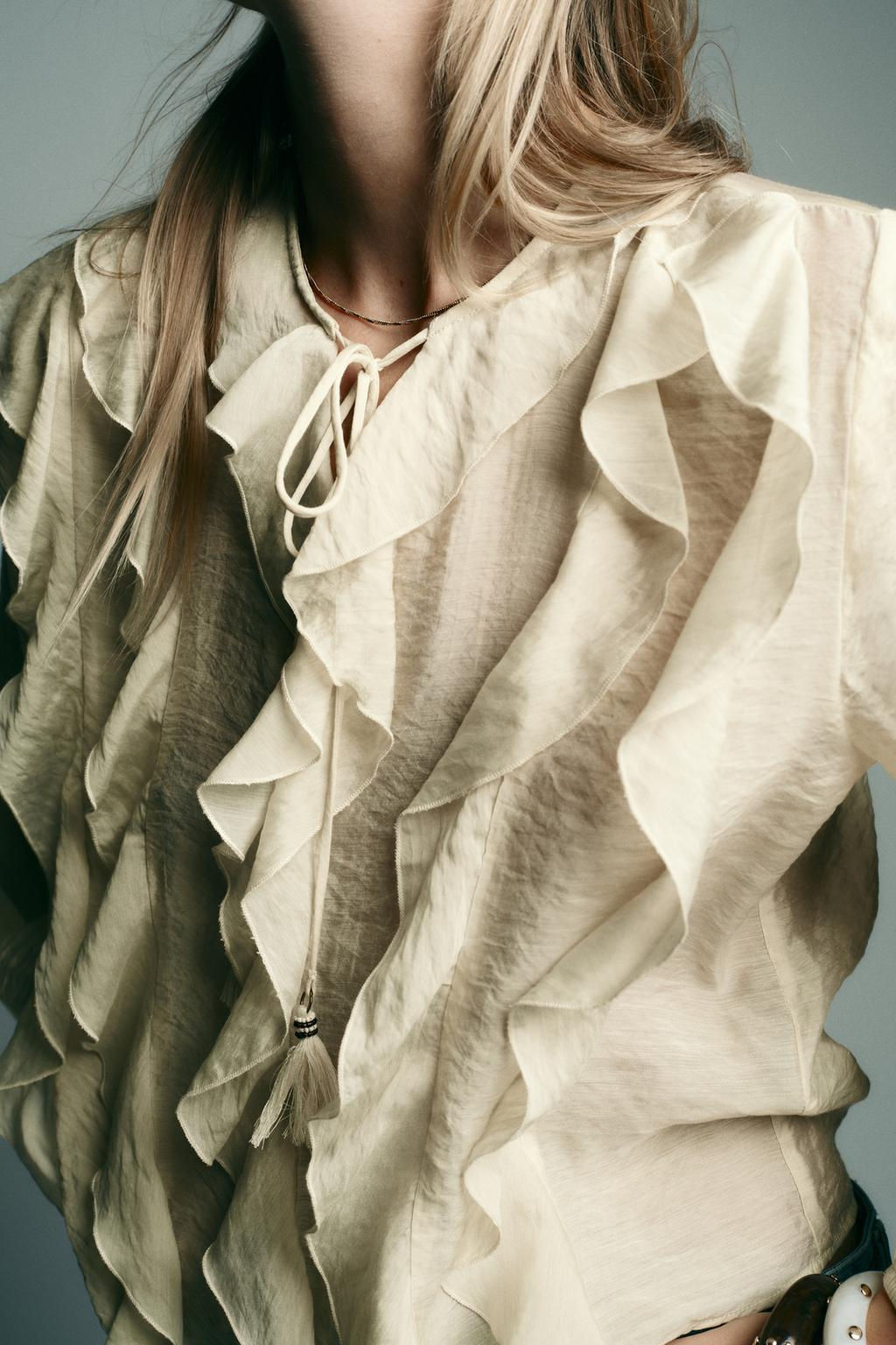 ROMANTIC RUFFLED BLOUSE - Zara фото 9