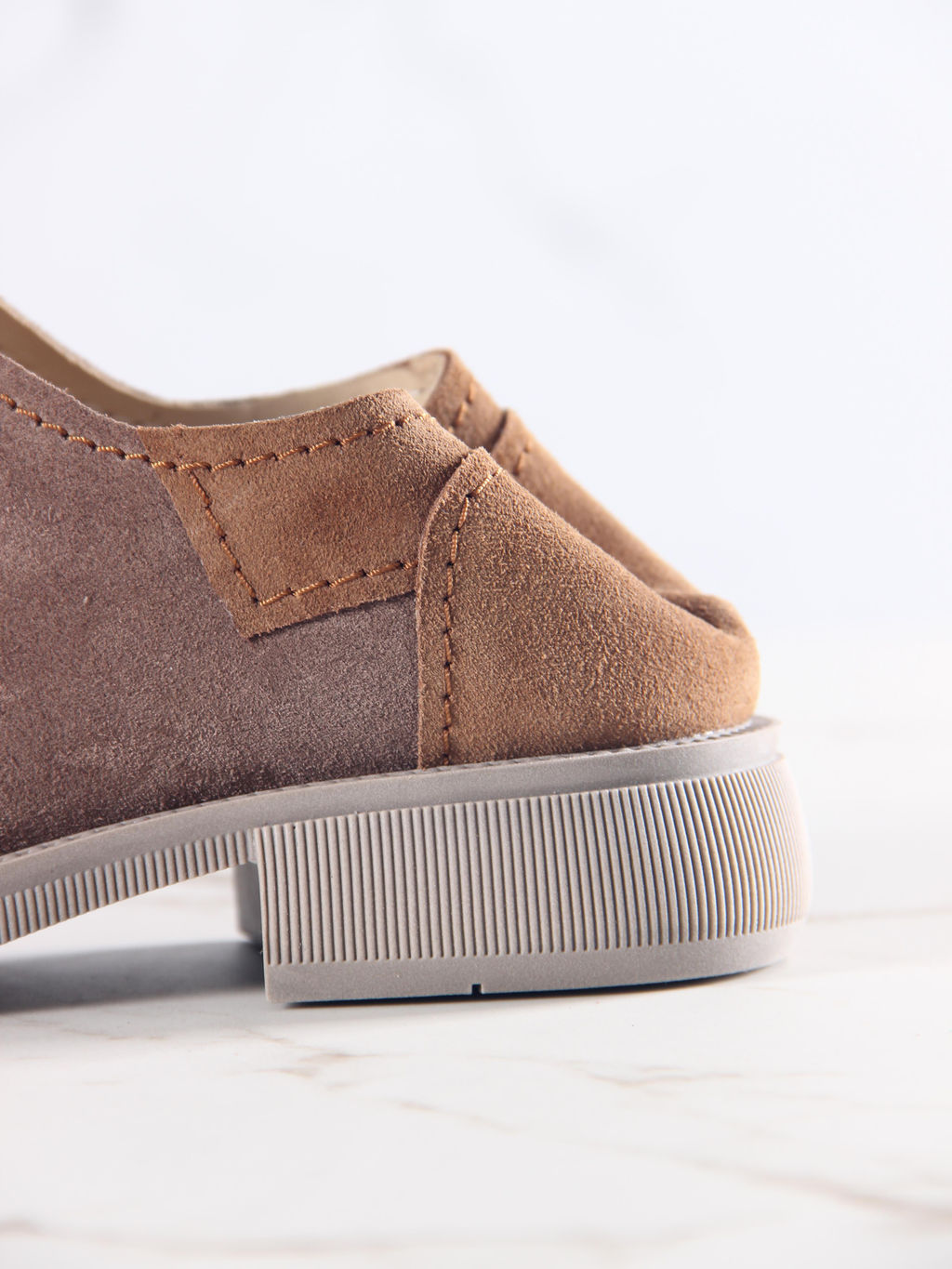 Полуботинки туфли EDART 205.патриция ka. серо-корич светло-коричневая замша фото 7