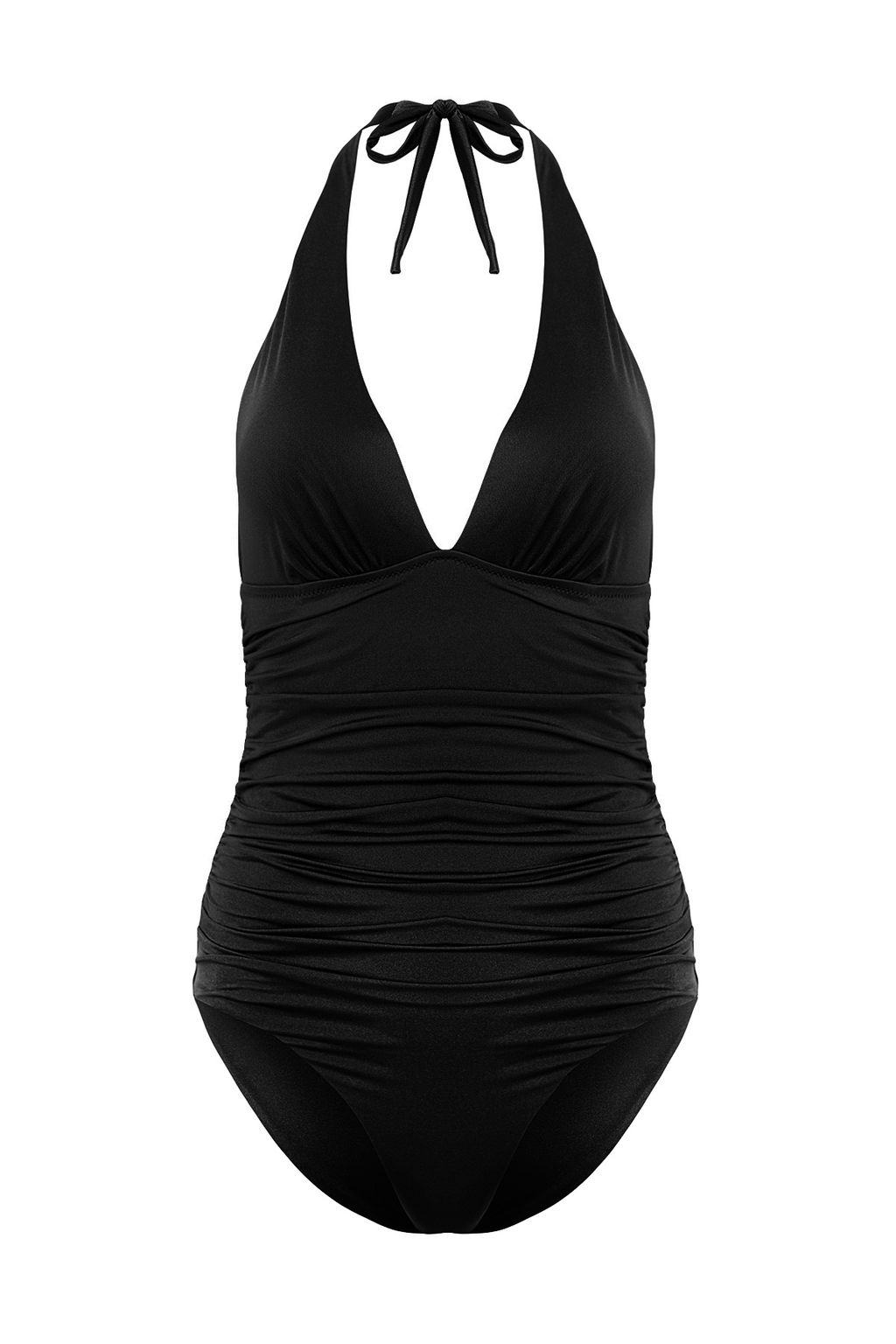 TRENDYOLMILLA Siyah V Yaka Toparlay?c? Regular Mayo TBESS24MA00073 фото 12