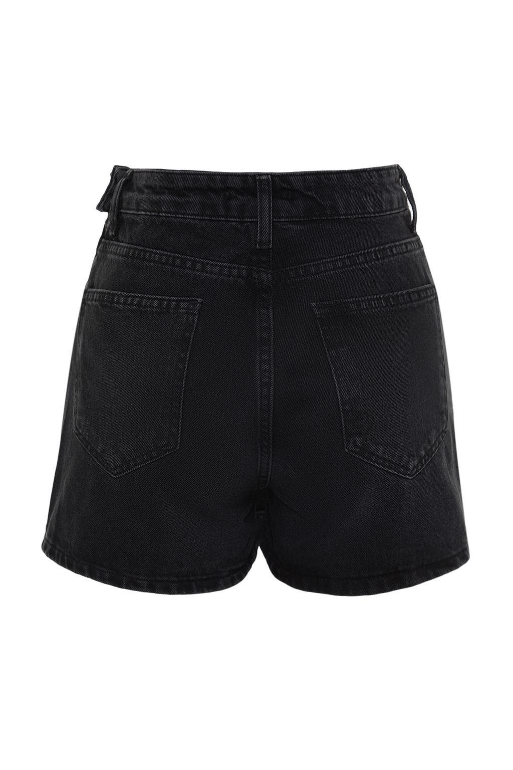 Siyah Y?rtmacl? Denim Sort Etek TWOSS23SR00091