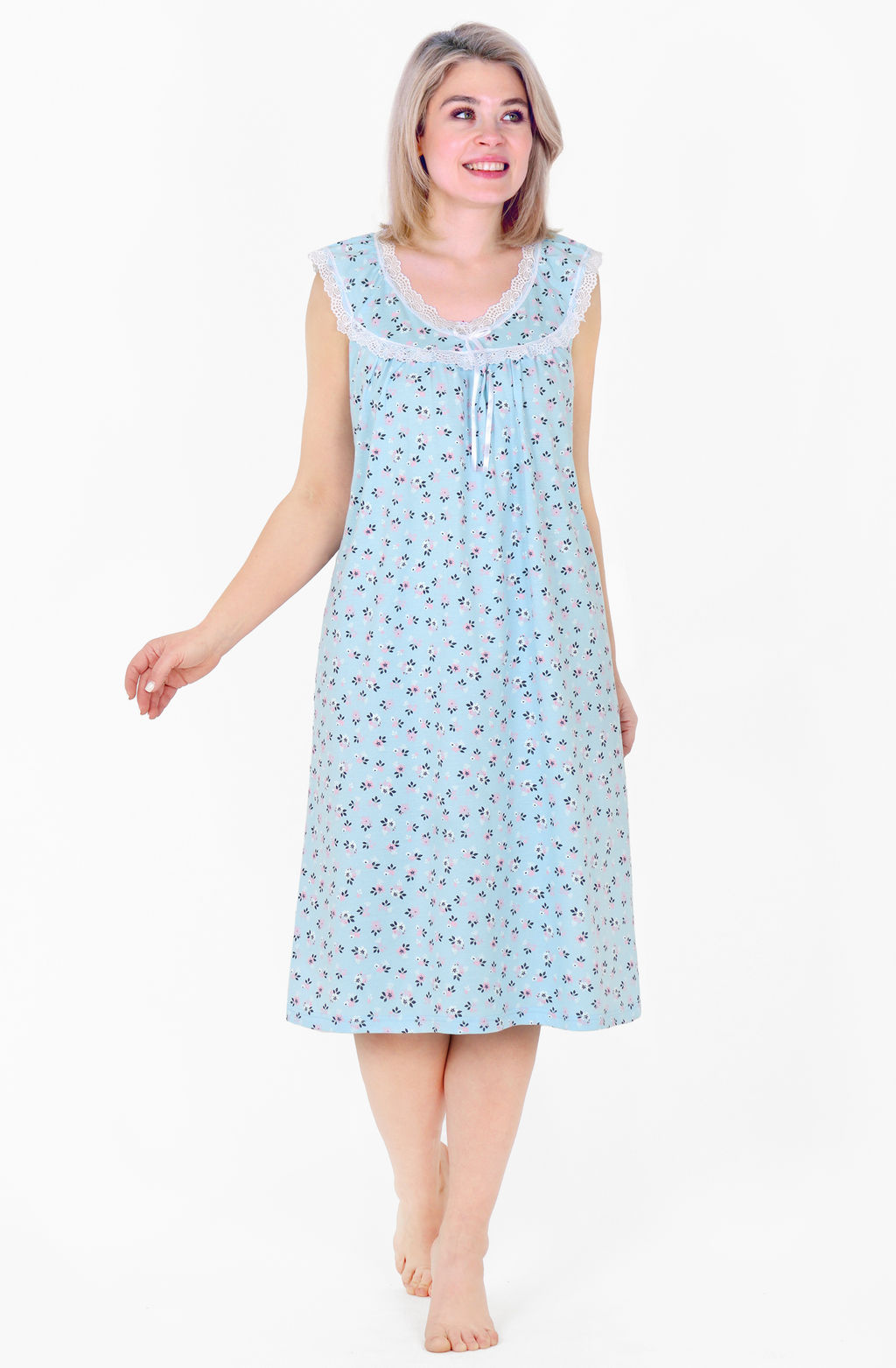 Сорочка Пелерина С-310 (48-56) кулирка - Лотос фото 7