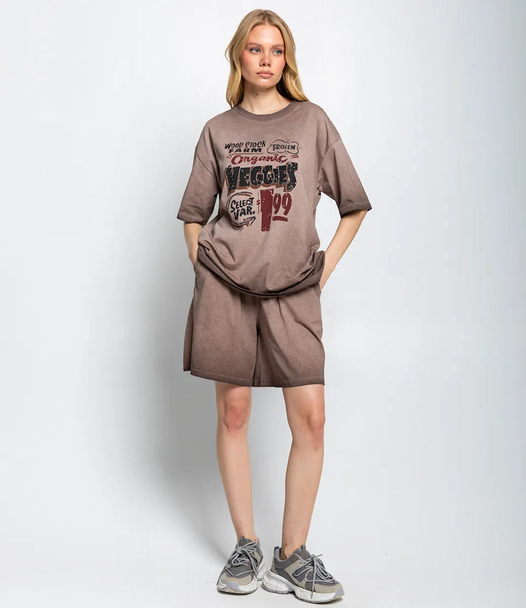 Костюм спортивный #КТ8606 (2), капучино