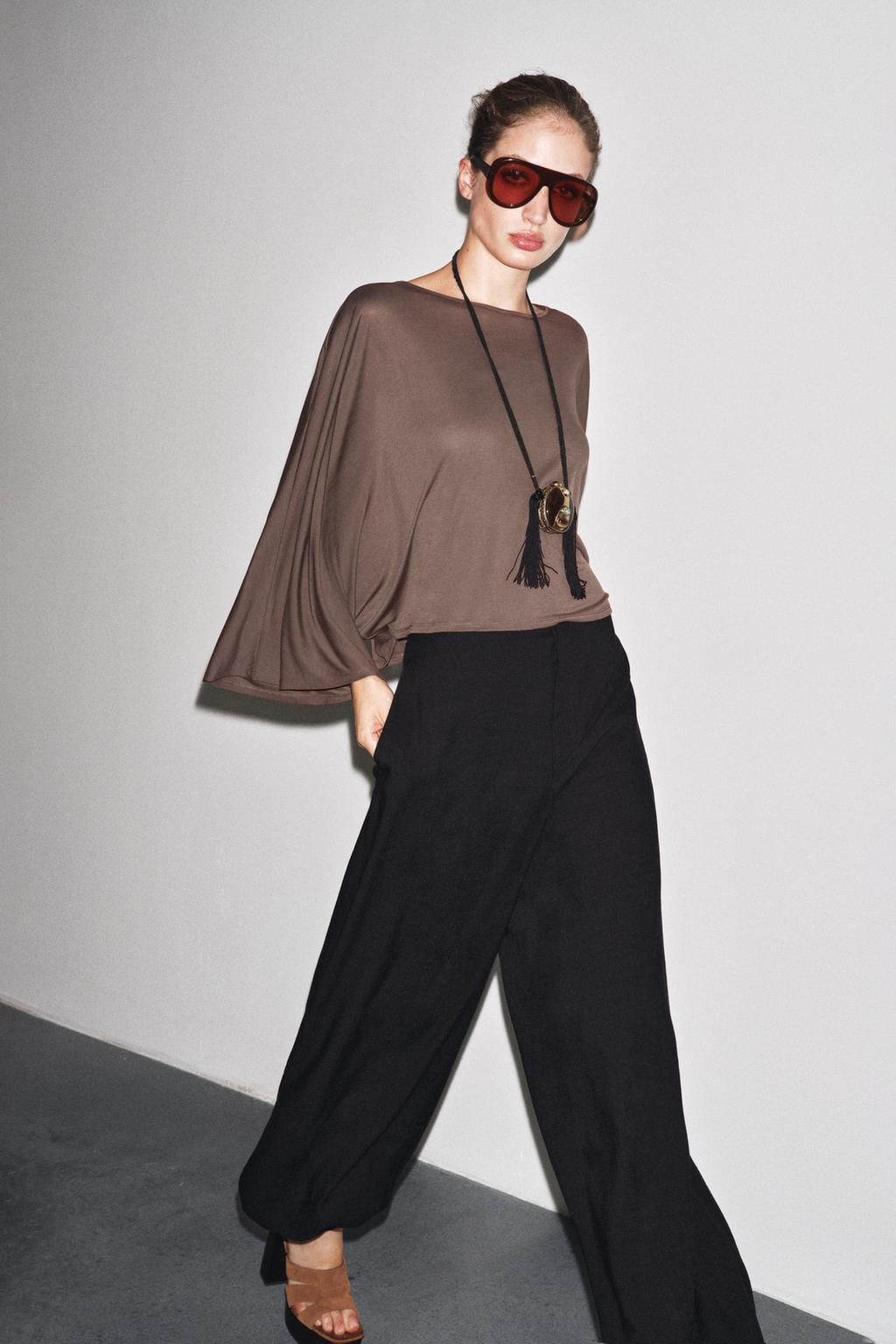 ASYMMETRIC FLOWING CAPE - Zara фото 14