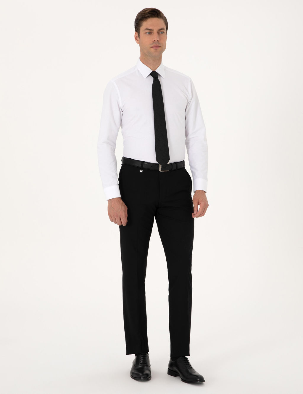 Siyah Slim Fit Kuma_ Pantolon
