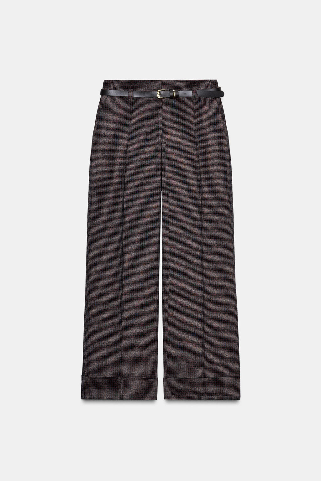 HOUNDSTOOTH TROUSERS WITH BELT - Zara фото 6