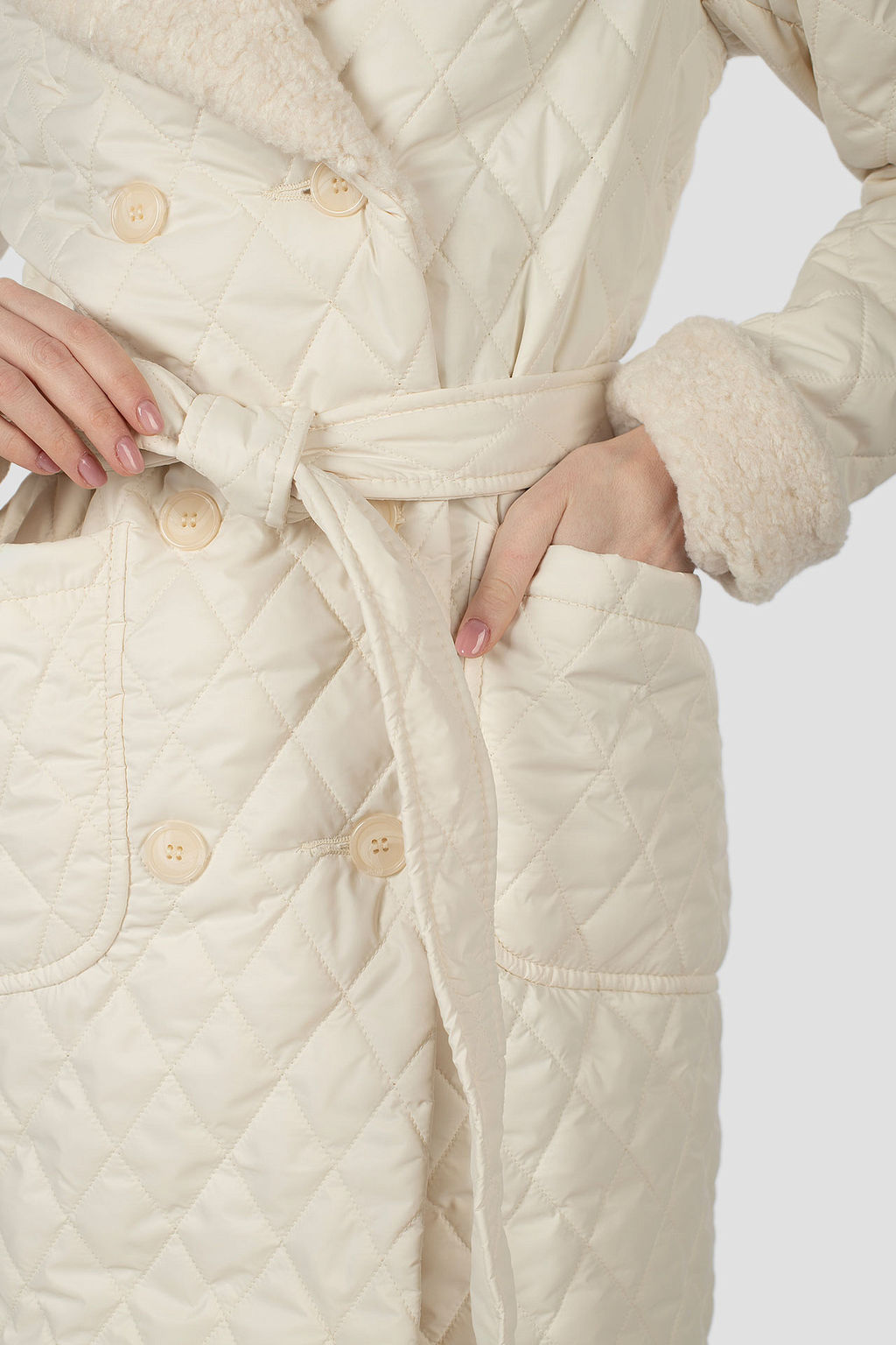 Пальто женское демисезонное (пояс) - El podio фото 7