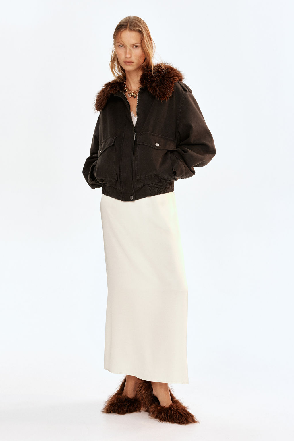 Cazadora oversize con cuello - H&m фото 2