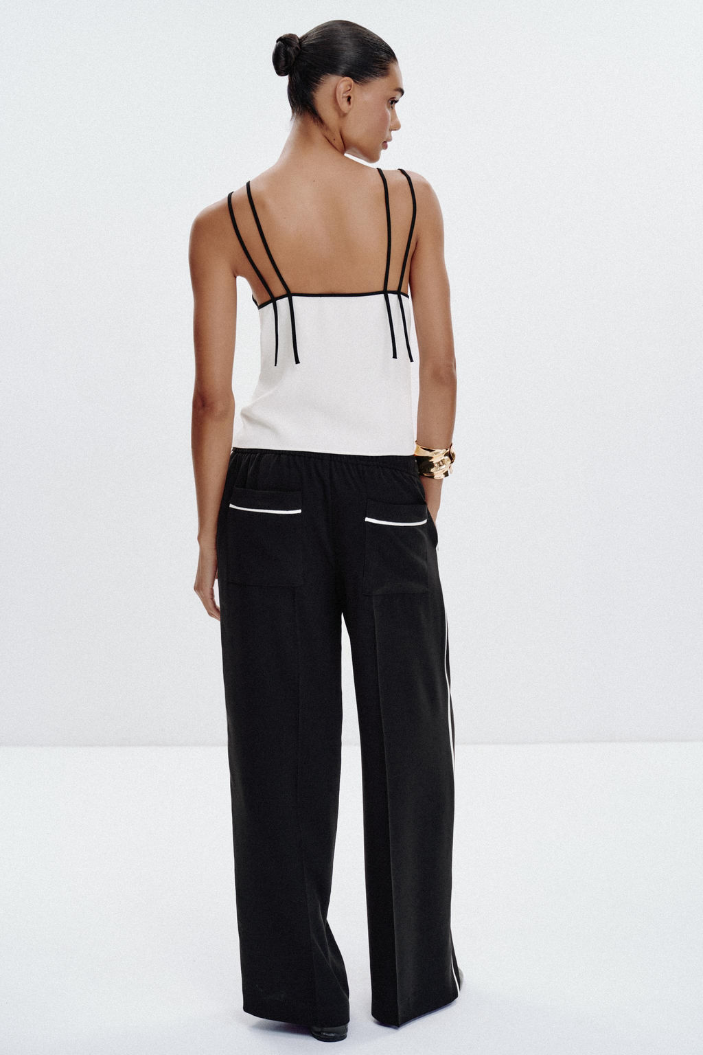 CONTRAST TRIM TROUSERS - Zara фото 17