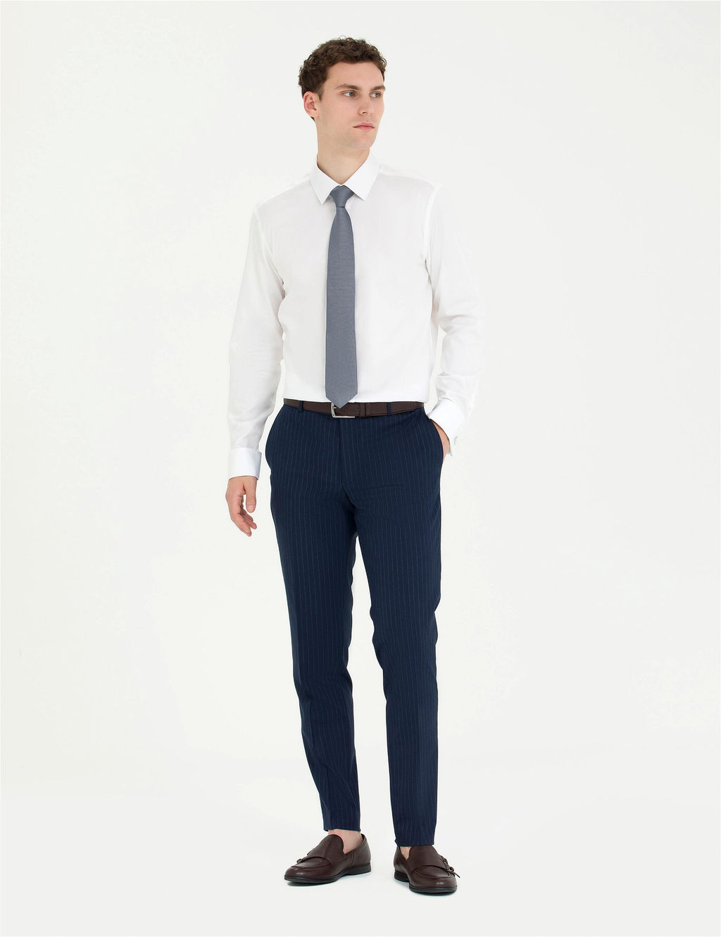 Beyaz Slim Fit Uzun Kollu Klasik G_mlek - Pierre cardin фото 4