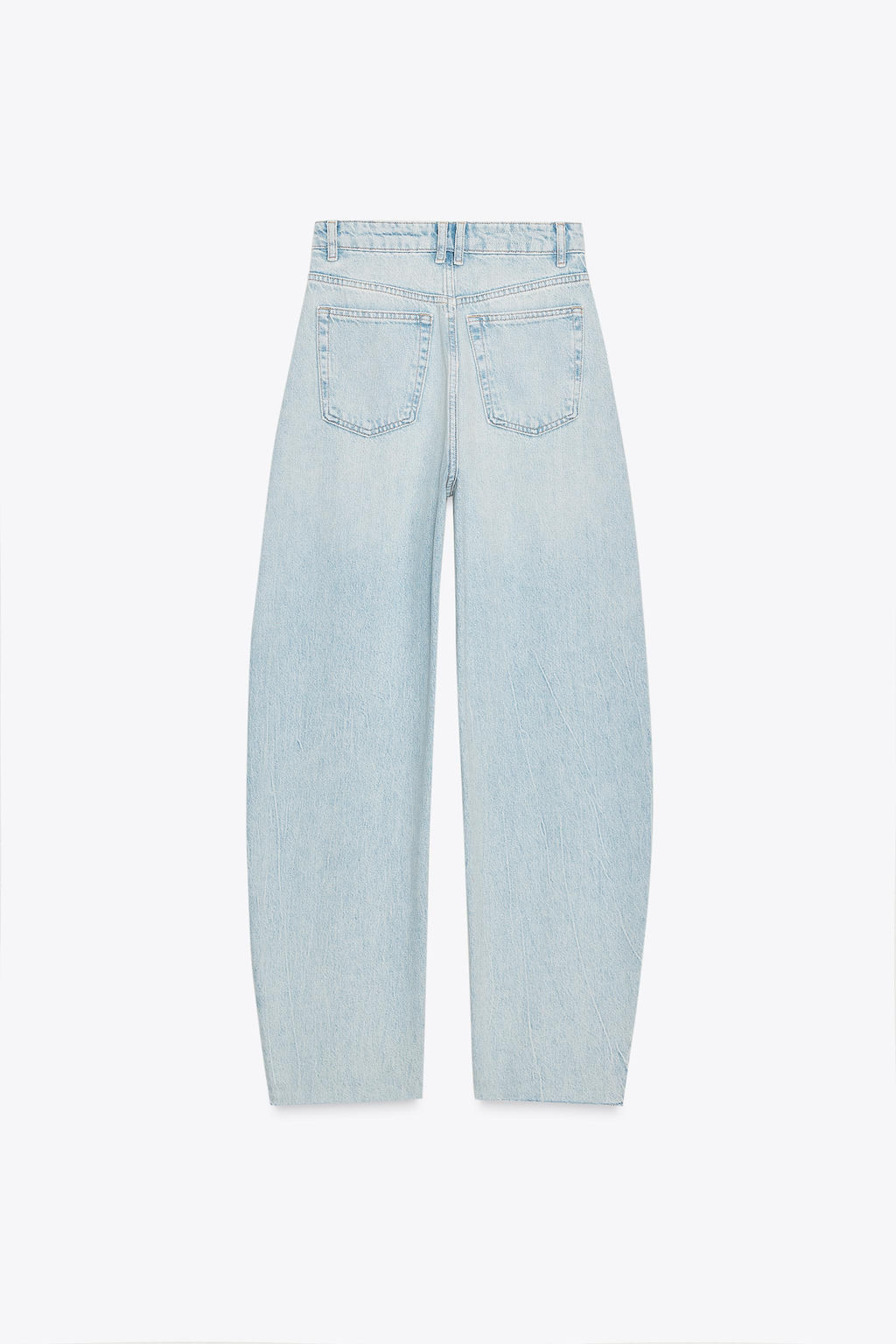HIGH-WAIST BARREL TRF JEANS - Zara фото 8