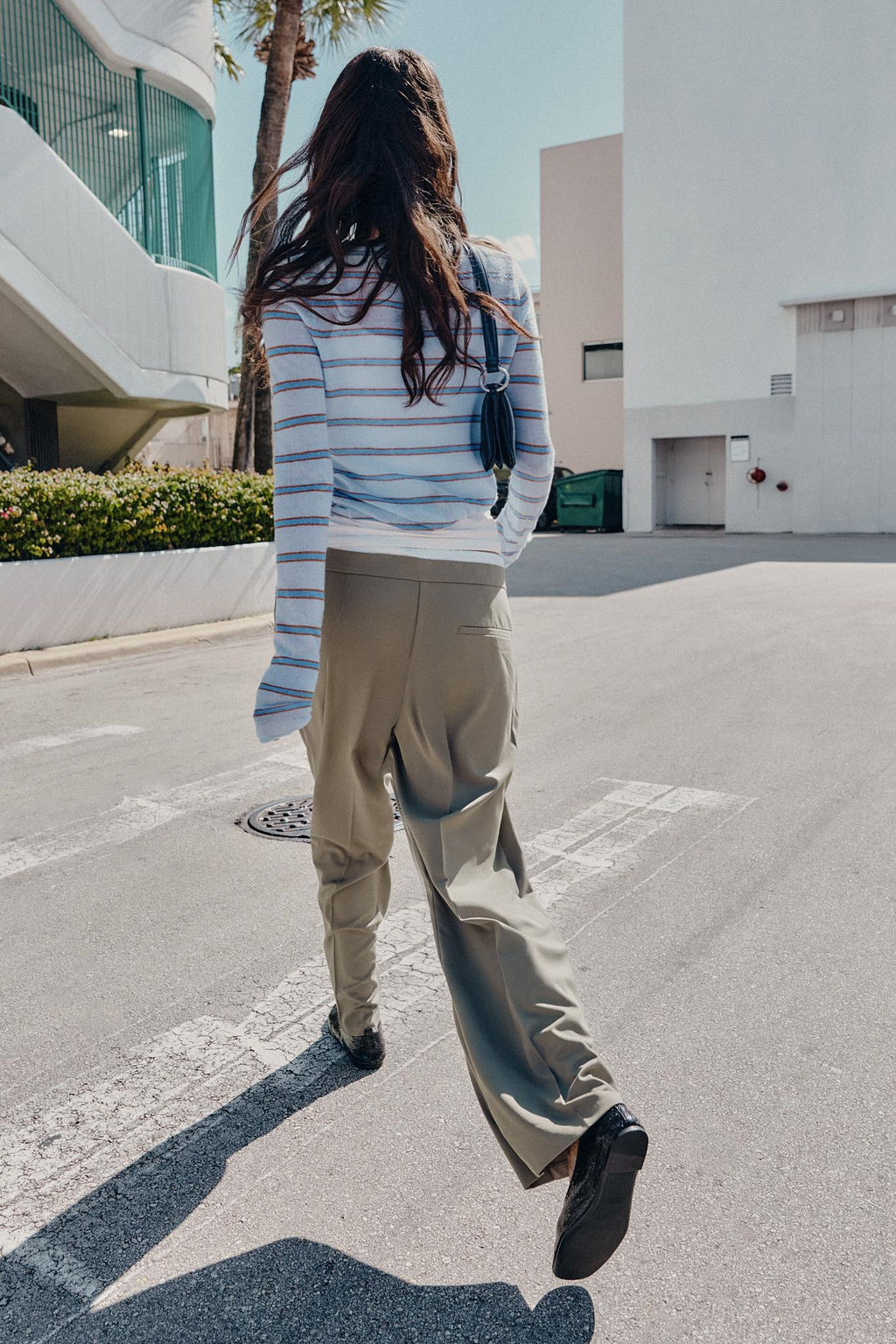 WIDE LEG TROUSERS WITH DOUBLE WAISTBAND - Zara фото 14