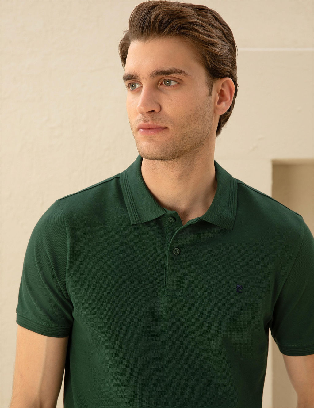 Koyu Ye_il Slim Fit Basic Ti__rt