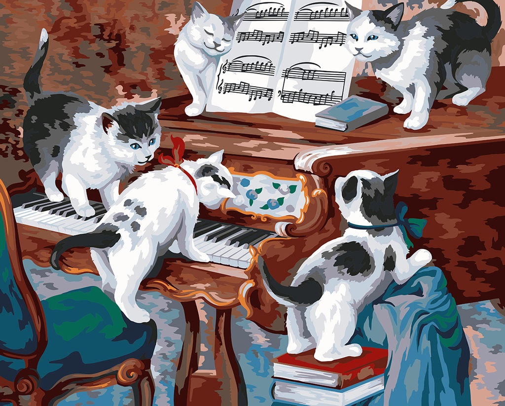 ФРЕЯ PNB/PL-107 Набор для раскрашивания по номерам 50 х 40 см Пушистый ансамбль