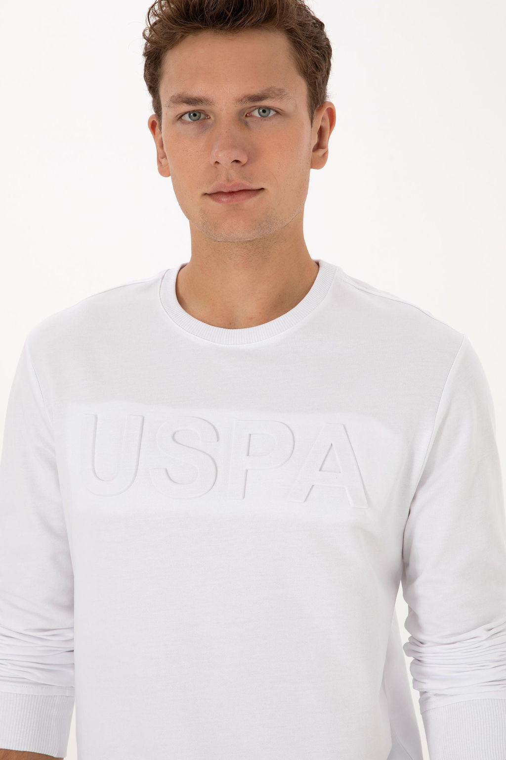 Erkek Beyaz Basic Sweatshirt - U.s. polo assn фото 2