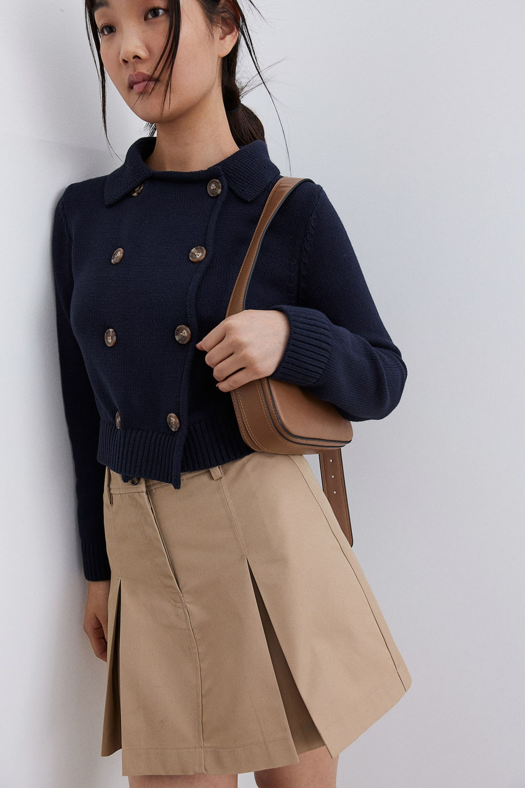 Fine-knit double-breasted cardigan - H&m фото 3