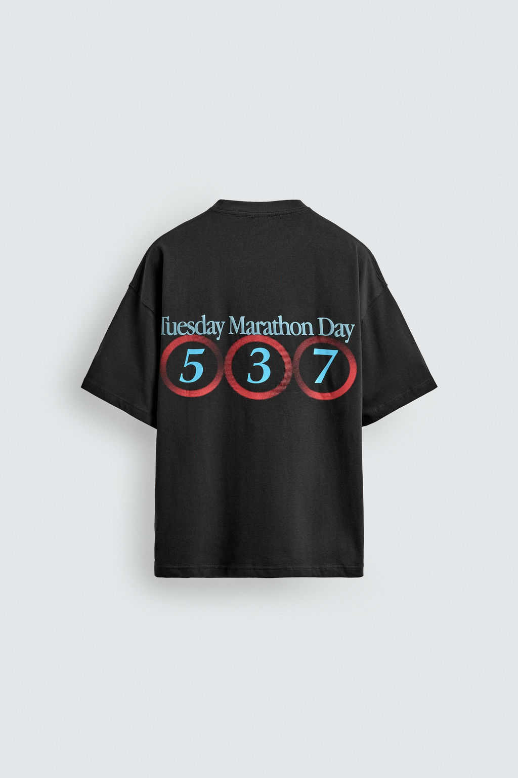 WASHED NUMBER T-SHIRT - Zara фото 8