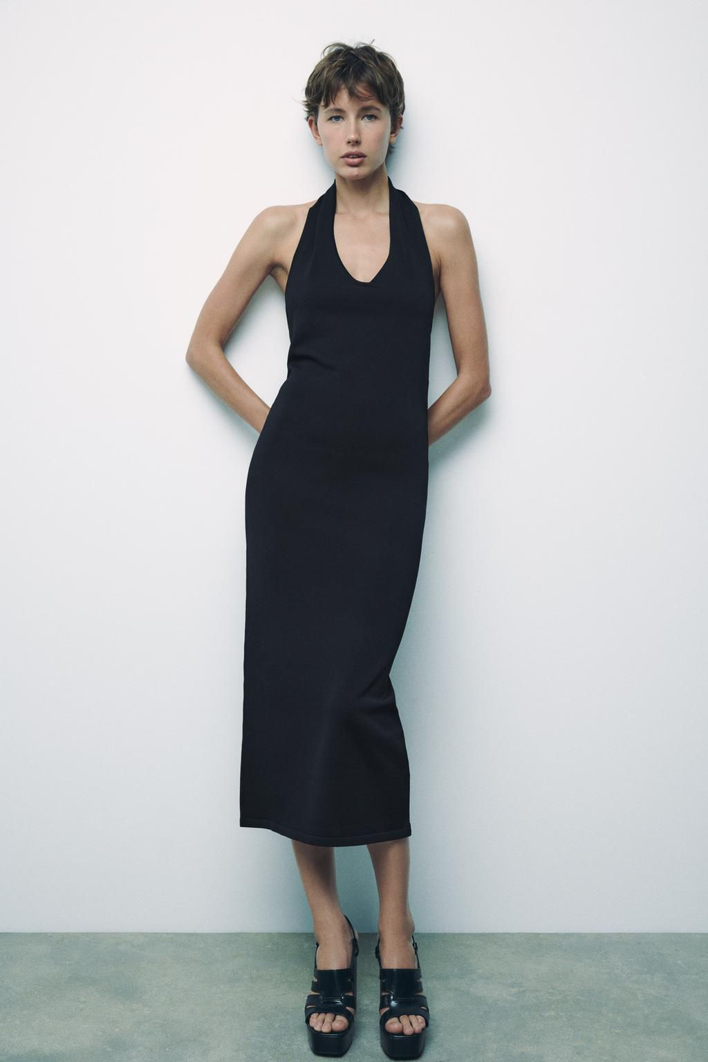 KNIT DRESS WITH OPEN BACK AND HEART APPLIQUE - Zara фото 5