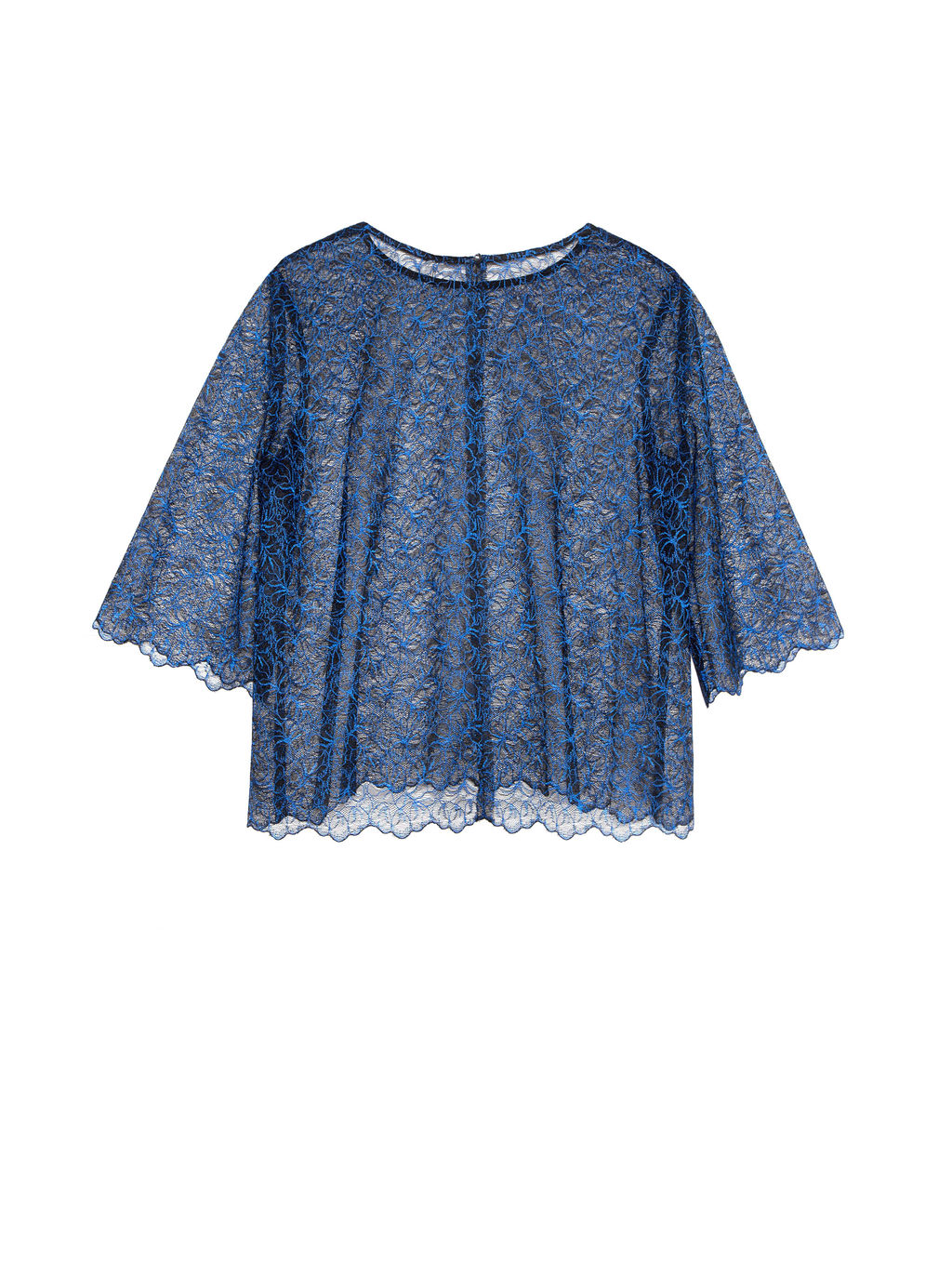 CONTE Кружевная вечерняя блузка LBL 1061 black-royal blue