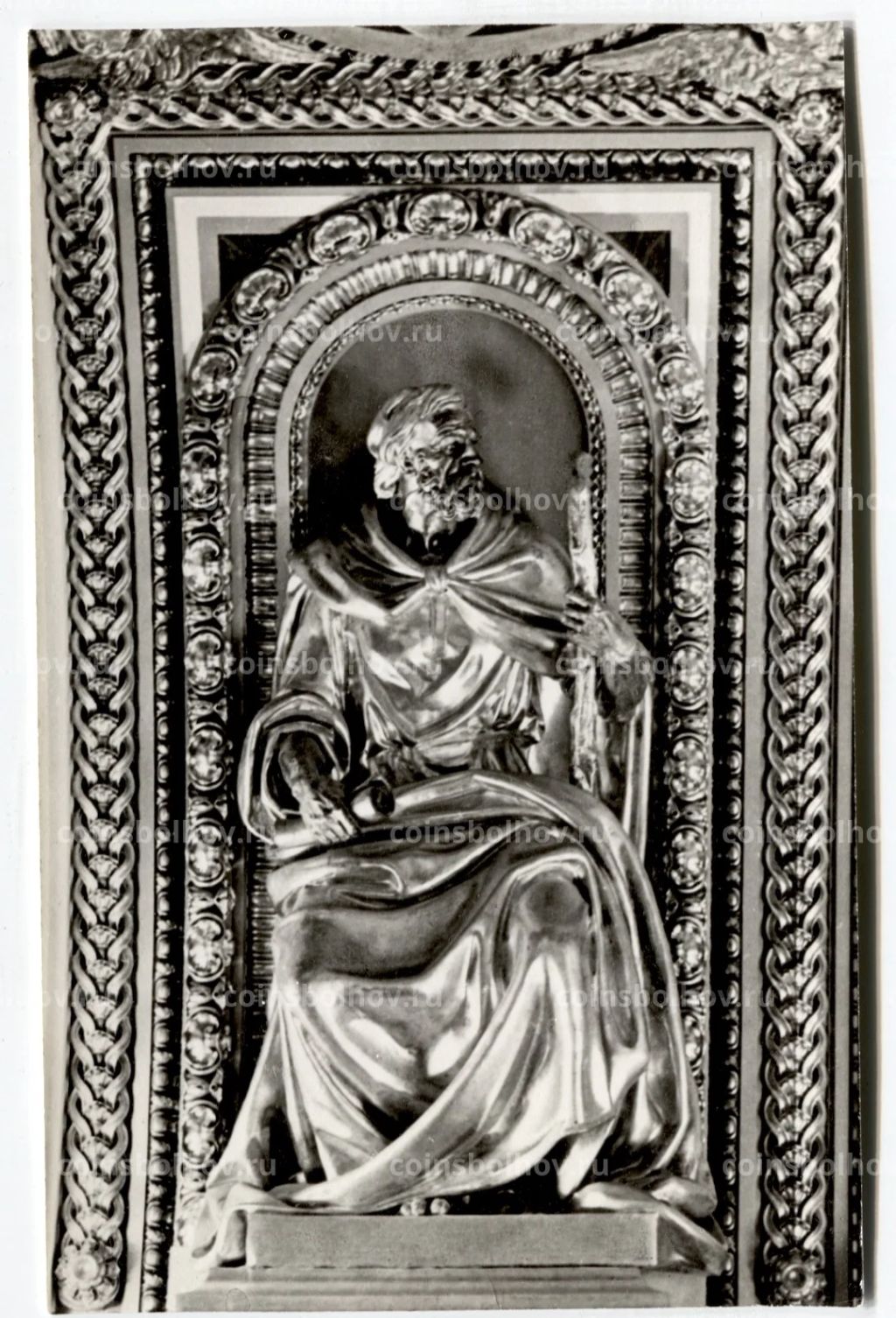 Открытка Исаакиевский собор -Статуя пророка на своде.Скульптор И.П.Витали