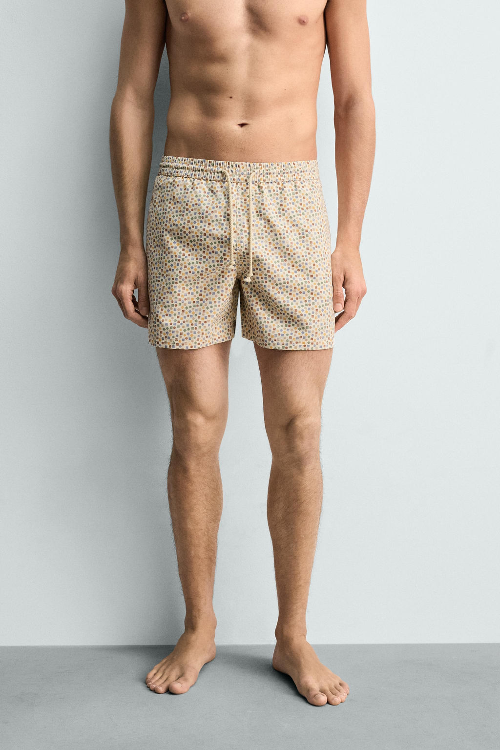 BA?ADOR MEDIO ESTAMPADO GEOM?TRICO / Crudo - Zara фото 2