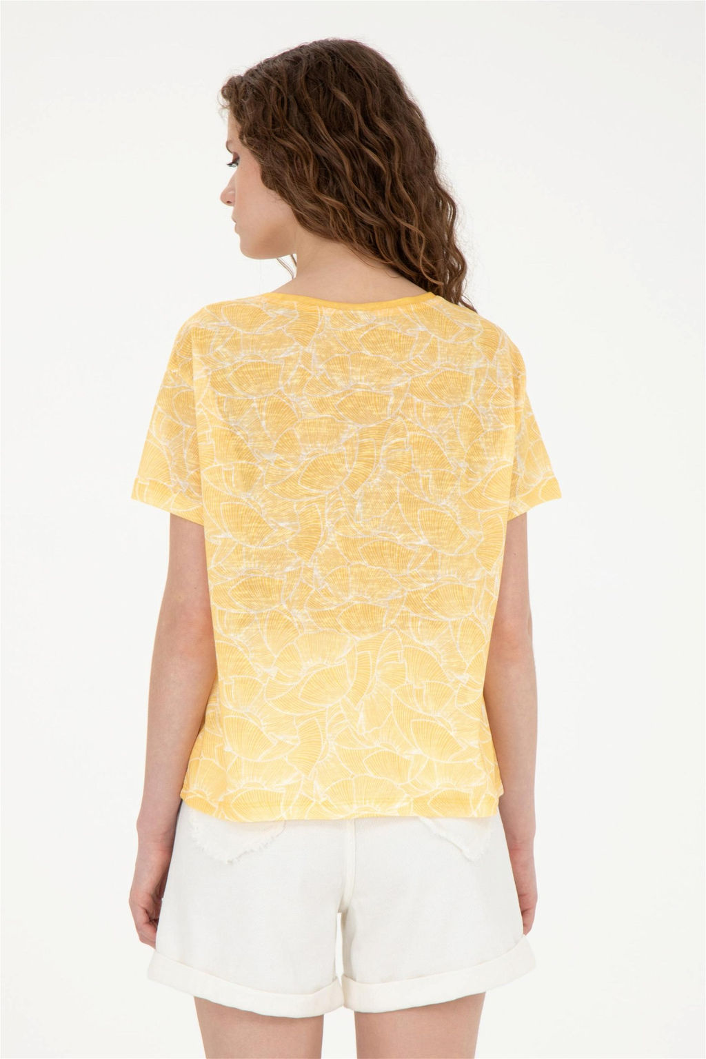 Женская шафрановая футболка - U.s. polo assn фото 5