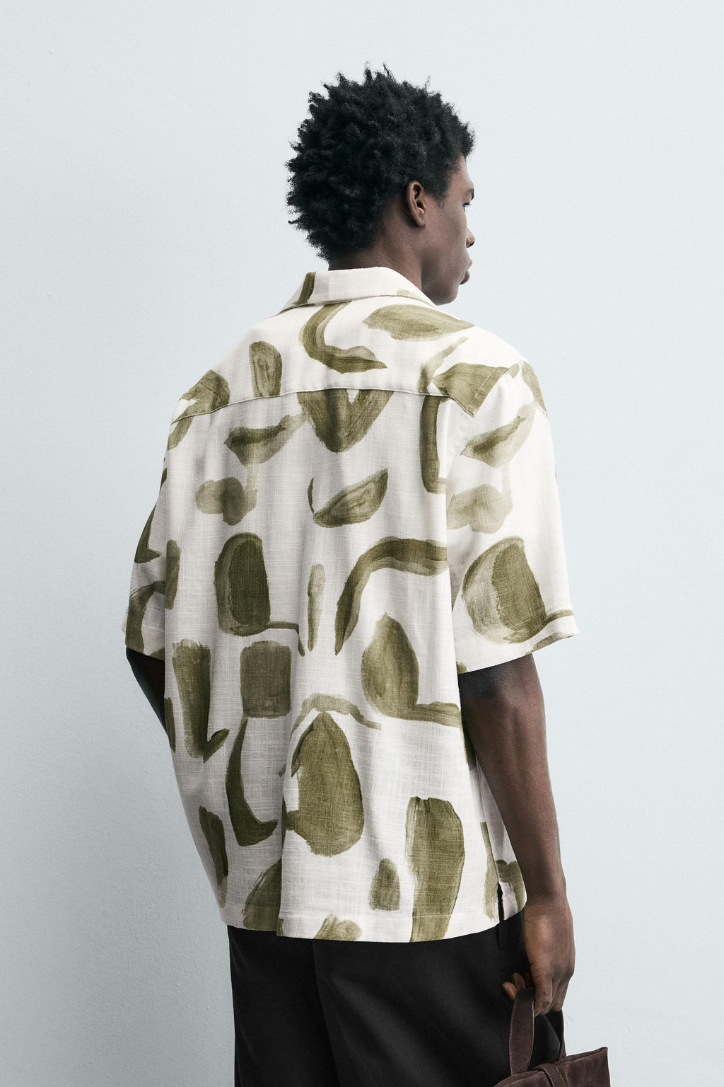 PRINTED VISCOSE/LINEN SHIRT - Zara фото 3