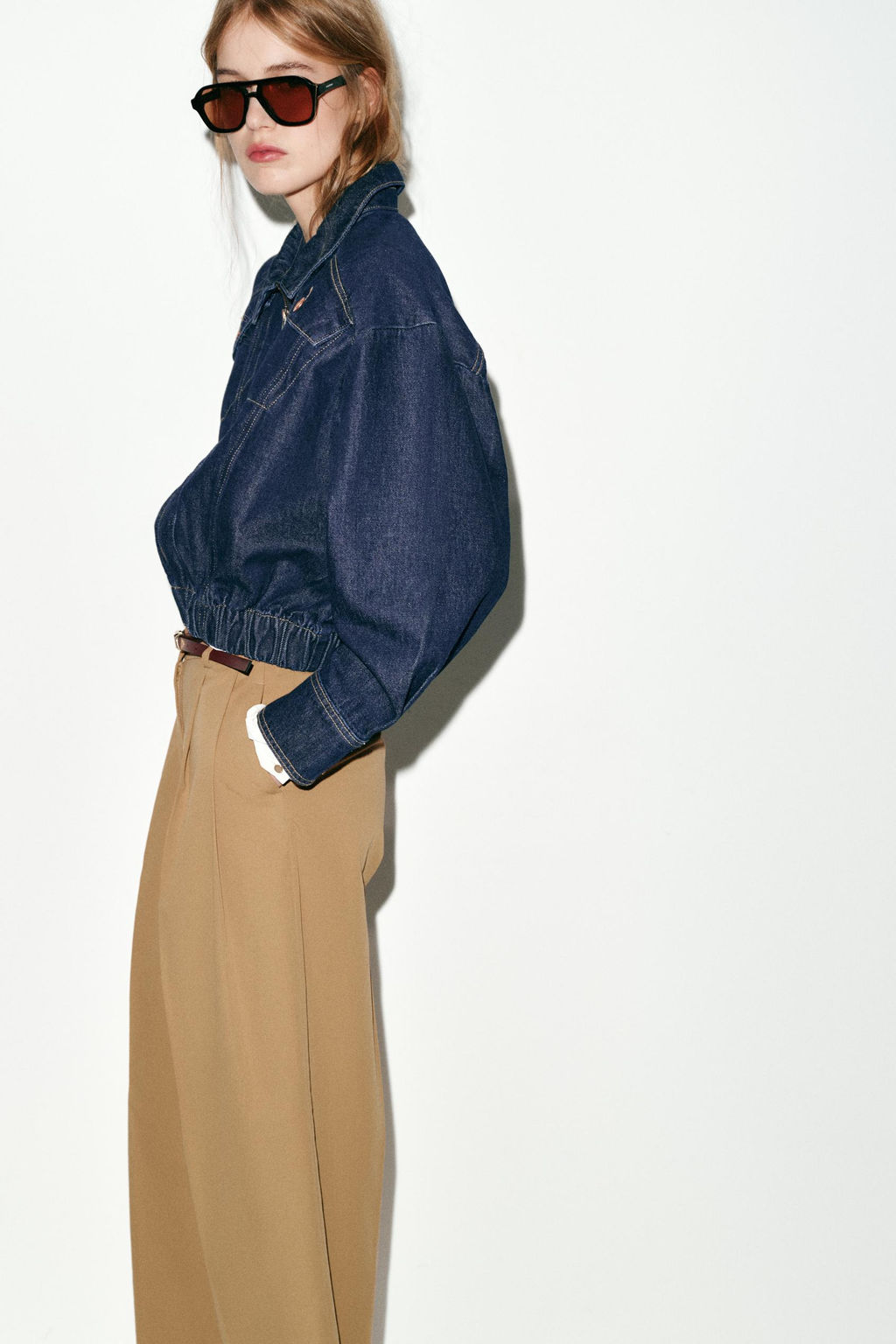 TROUSERS WITH BELT AND DARTS - Zara фото 5