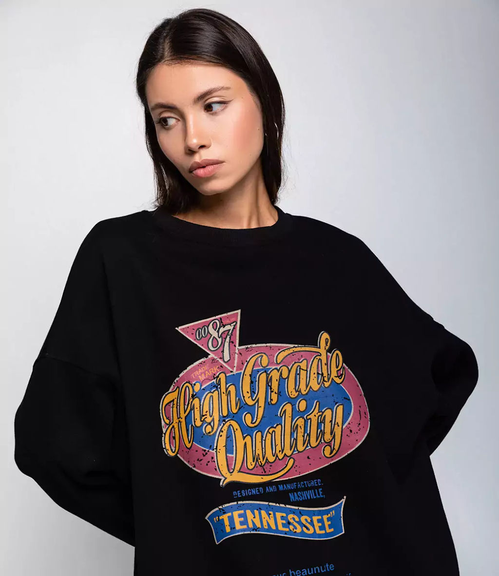 Свитшот #КТ6603 (5), чёрный