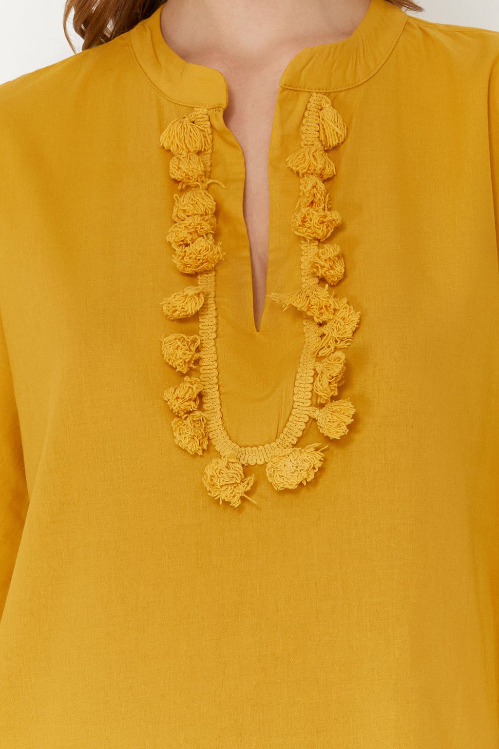 Siyah Cizgili Maxi Dokuma %100 Pamuk Puskullu Plaj Kimono&Kaftan TBESS20KM0024 - Trendyolmilla фото 17