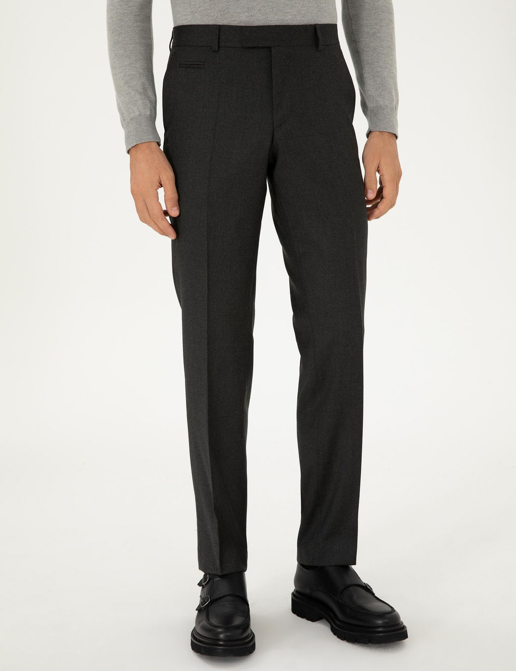 Зеленые брюки узкого кроя из ткани - Cacharel фото 2