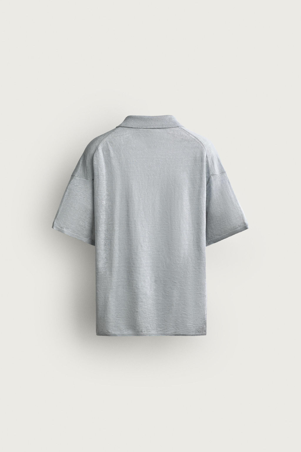 POLO PUNTO RELAXED FIT 100% LINO / Azul pastel - Zara фото 8