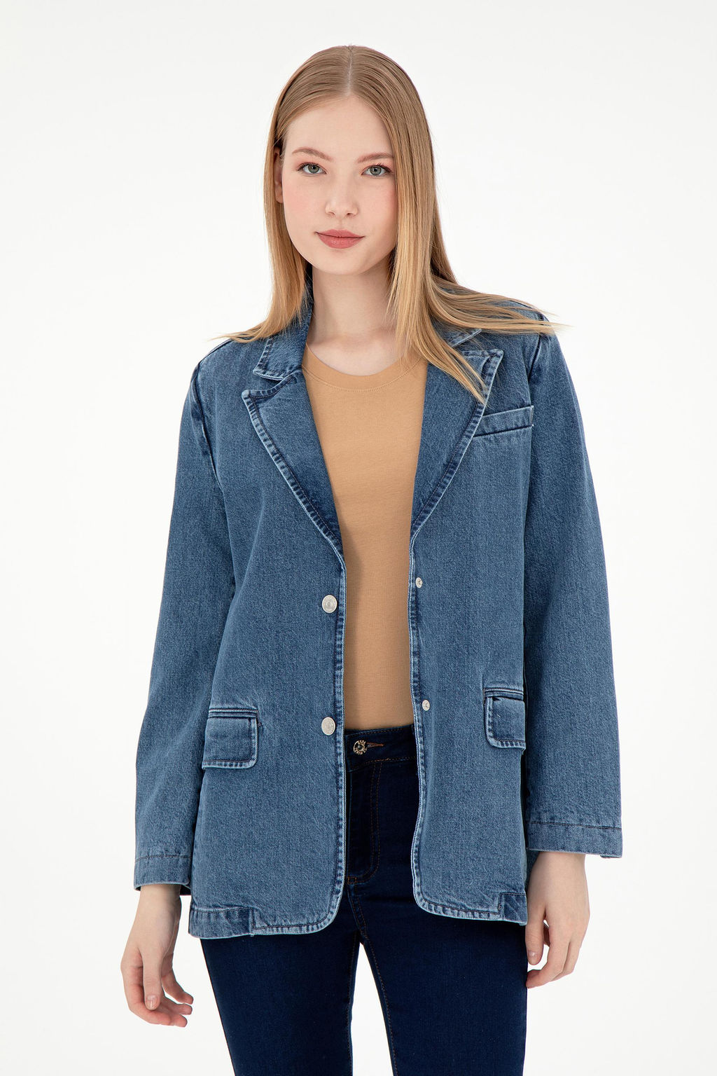 Женская голубая джинсовая рубашка Неожиданная скидка в корзине - U.s. polo assn фото 9